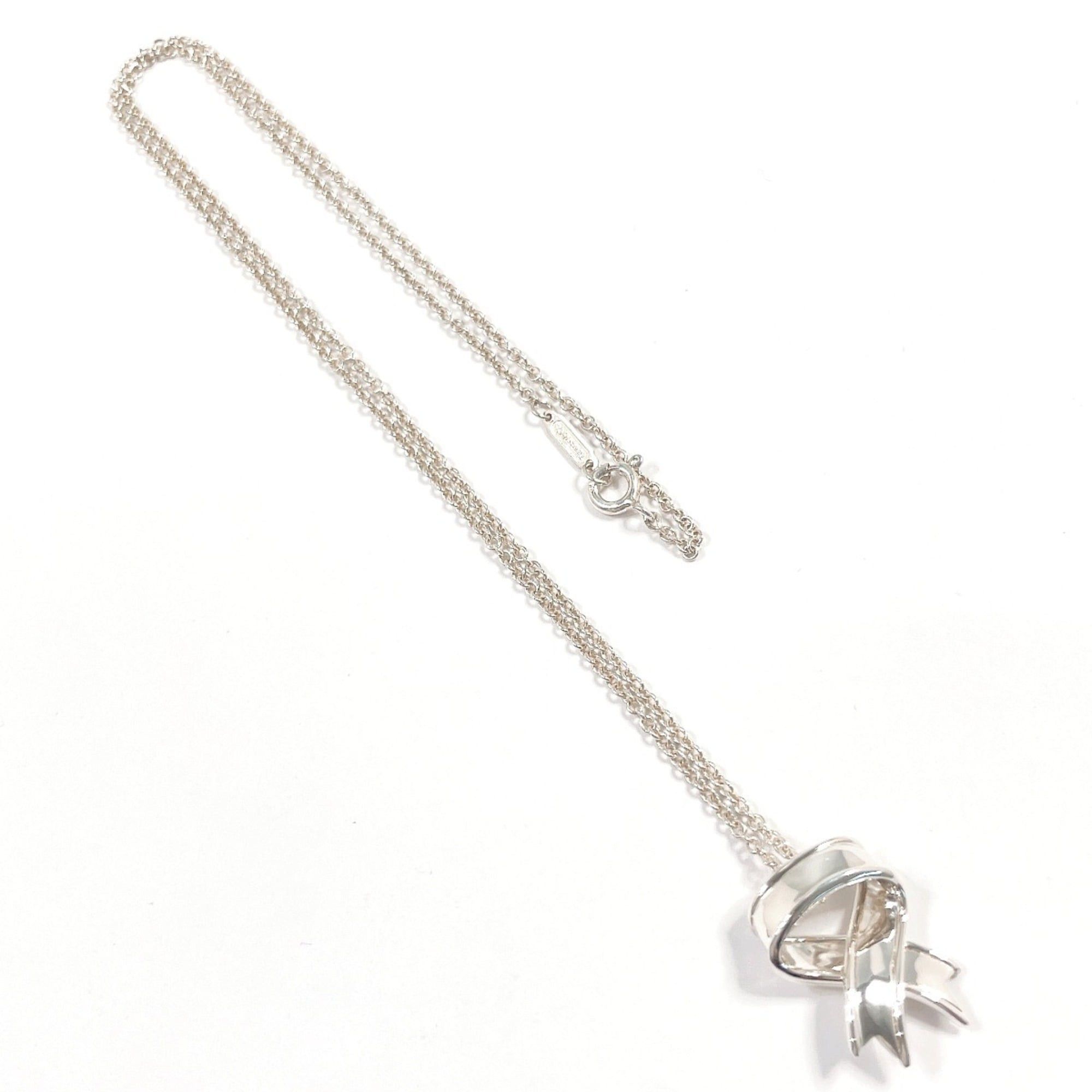 Tiffany & Co. TIFFANY&Co. Tiffany Ribbon Necklace, Sterling Silver 925, Silver, Women's Size ONE SIZE - 3 Thumbnail