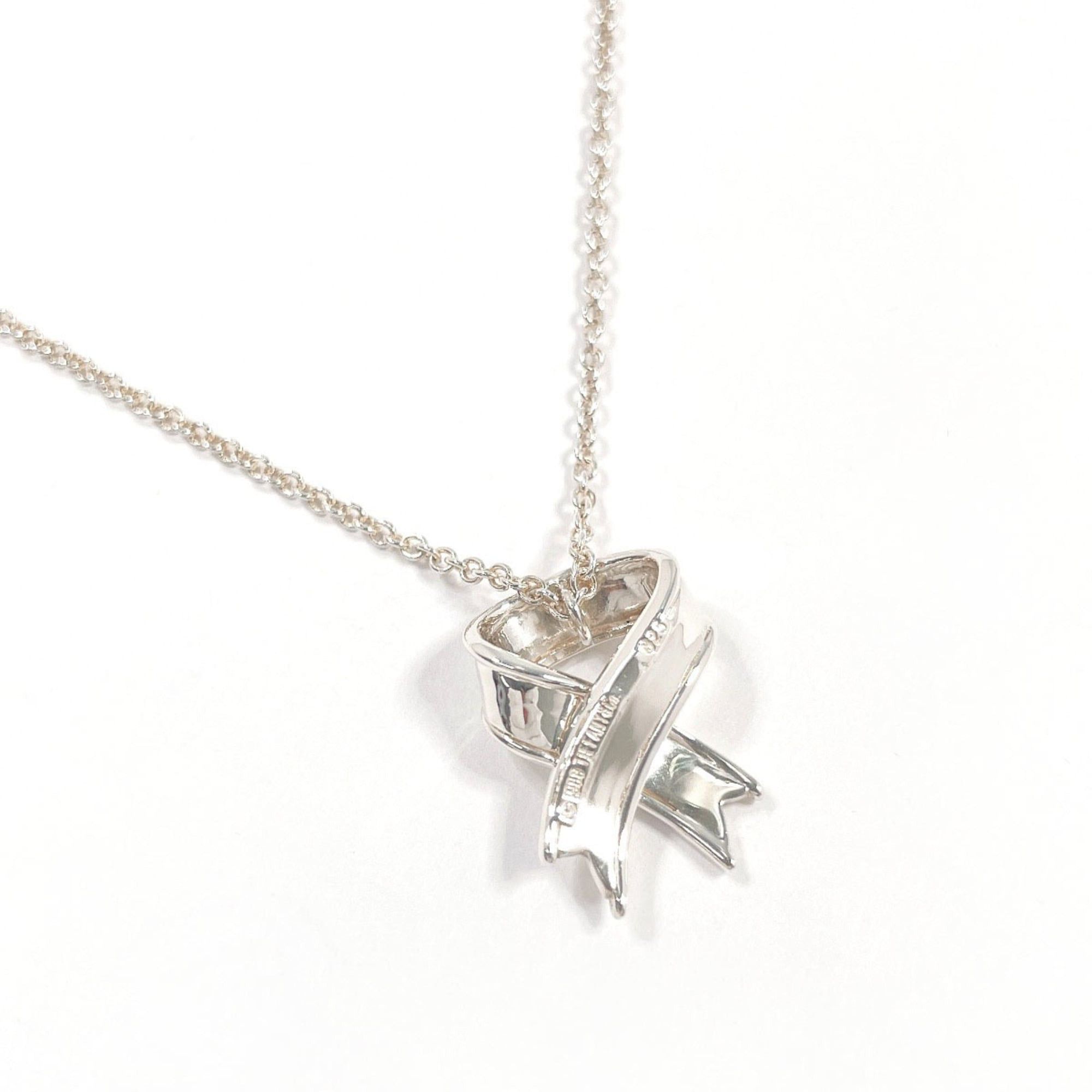 Tiffany & Co. TIFFANY&Co. Tiffany Ribbon Necklace, Sterling Silver 925, Silver, Women's Size ONE SIZE - 2 Thumbnail