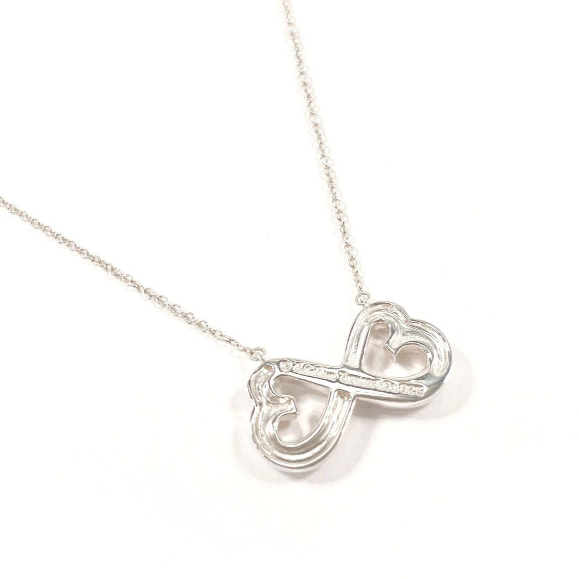 Tiffany & Co. TIFFANY&Co. Tiffany Double Loving Heart Paloma Picasso Necklace, Sterling Silver 925, Women's Size ONE SIZE - 2 Thumbnail