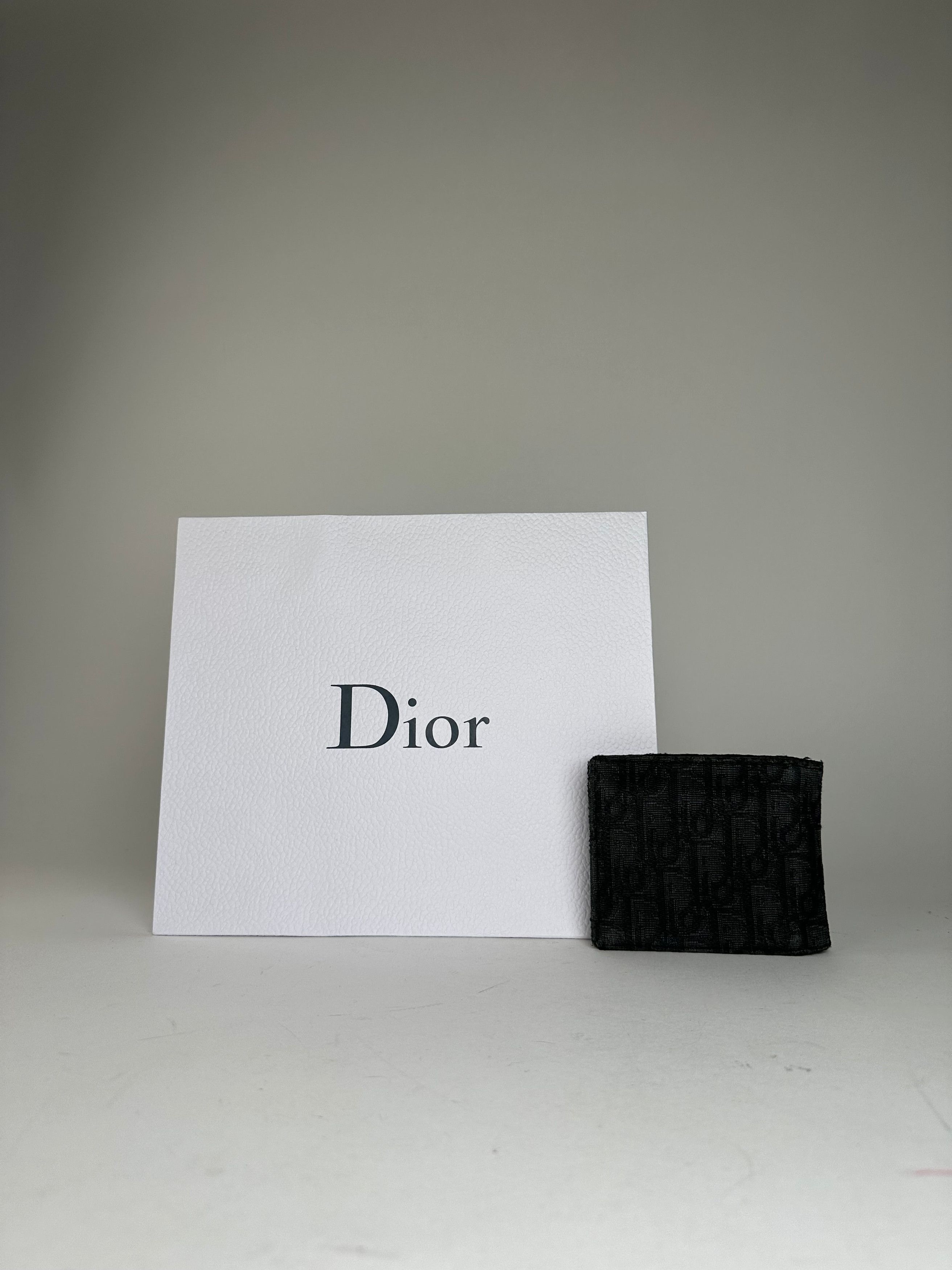 Dior Vintage Oblique Monogram Canvas Bifold Wallet Black Size ONE SIZE - 2 Thumbnail