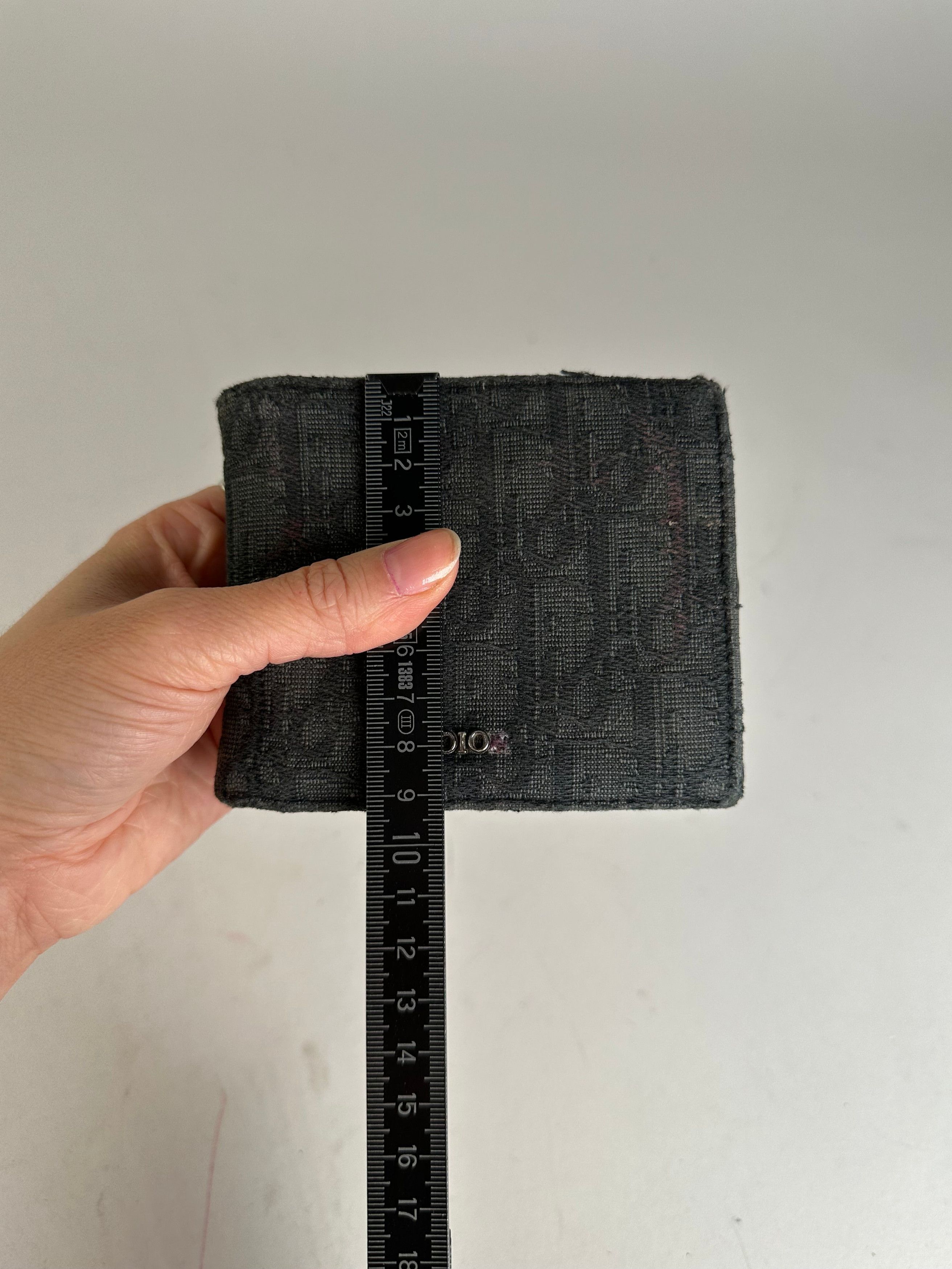 Dior Vintage Oblique Monogram Canvas Bifold Wallet Black Size ONE SIZE - 9 Thumbnail