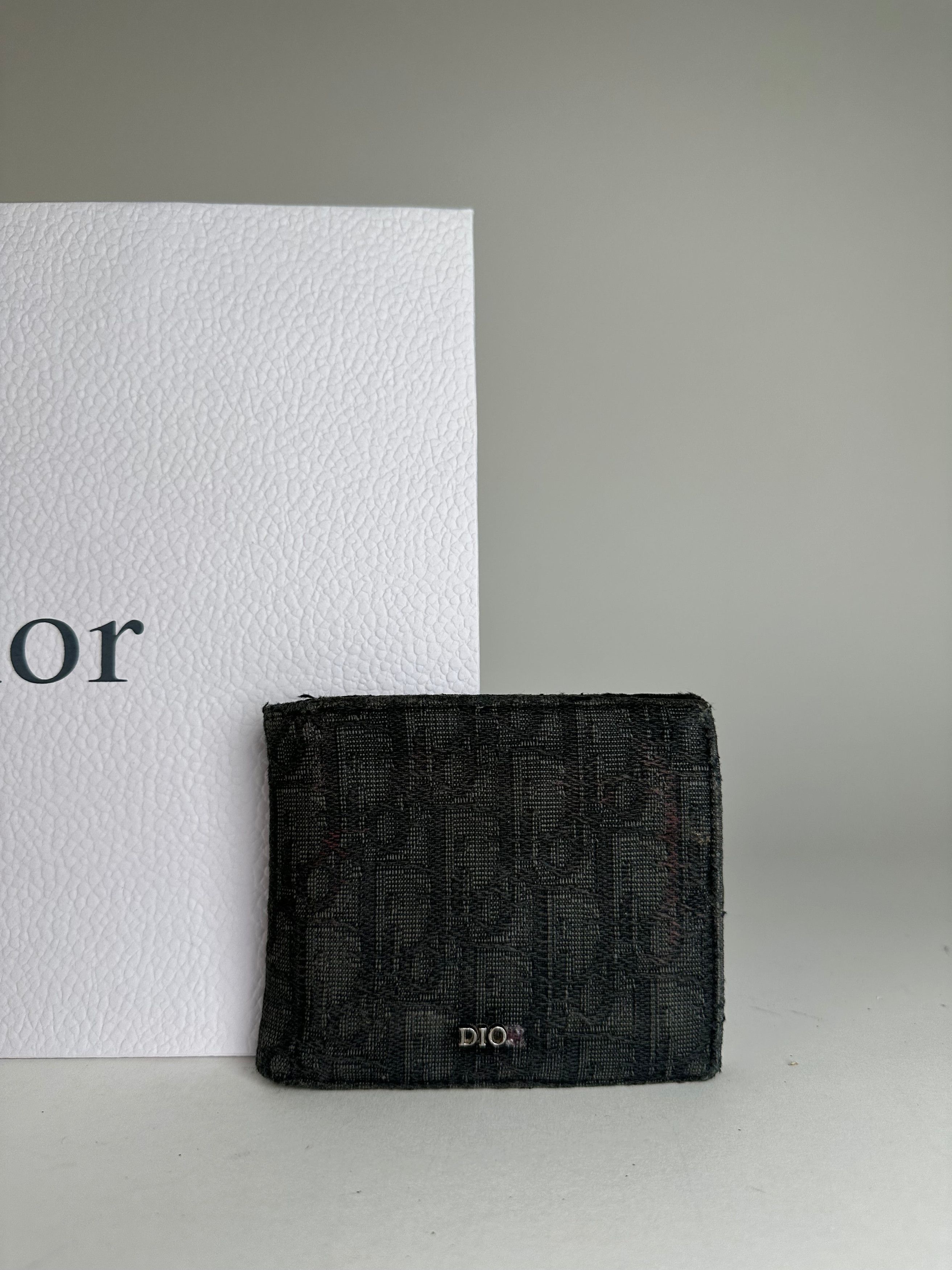 Dior Vintage Oblique Monogram Canvas Bifold Wallet Black Size ONE SIZE - 11 Thumbnail