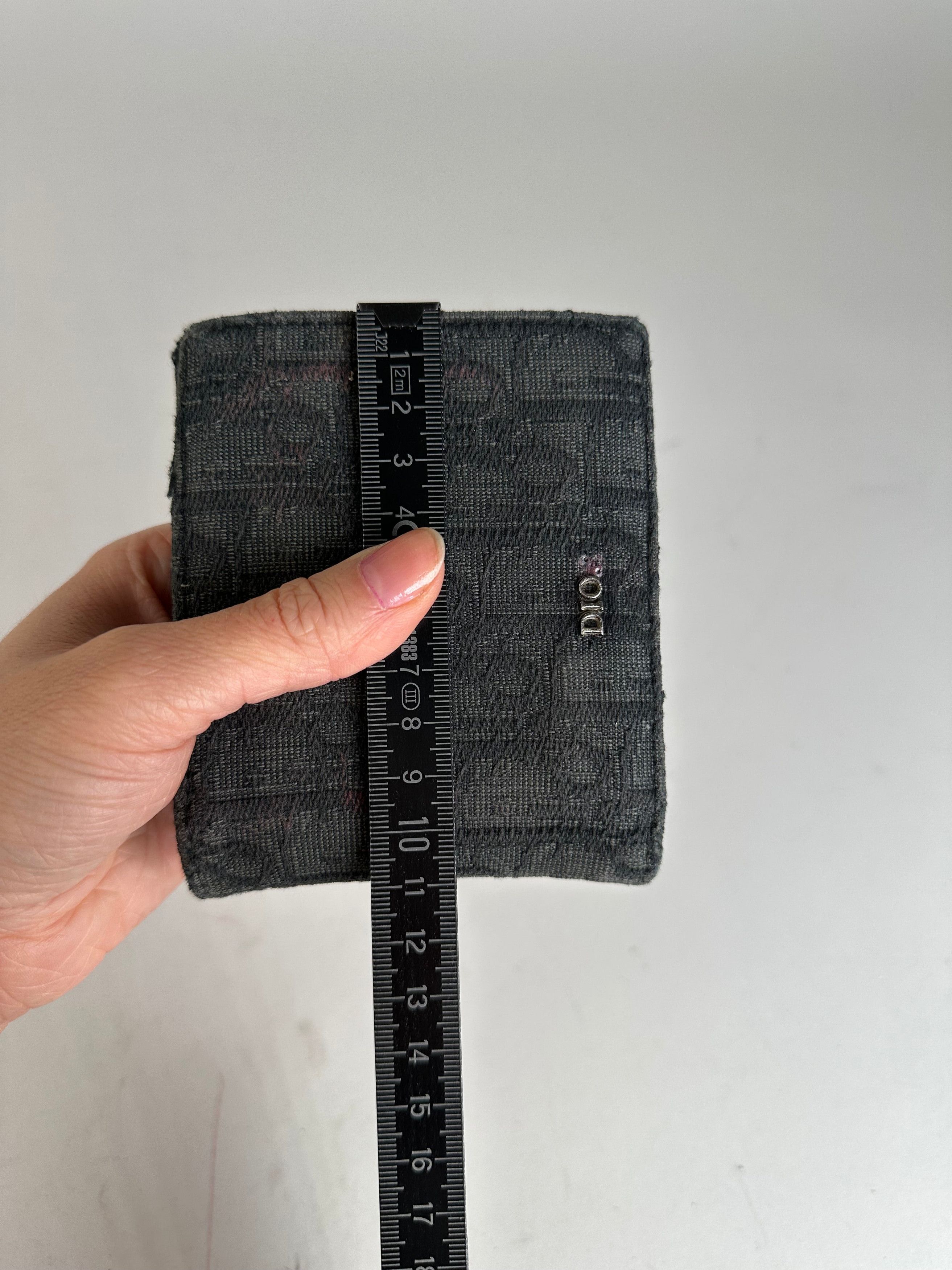 Dior Vintage Oblique Monogram Canvas Bifold Wallet Black Size ONE SIZE - 10 Thumbnail