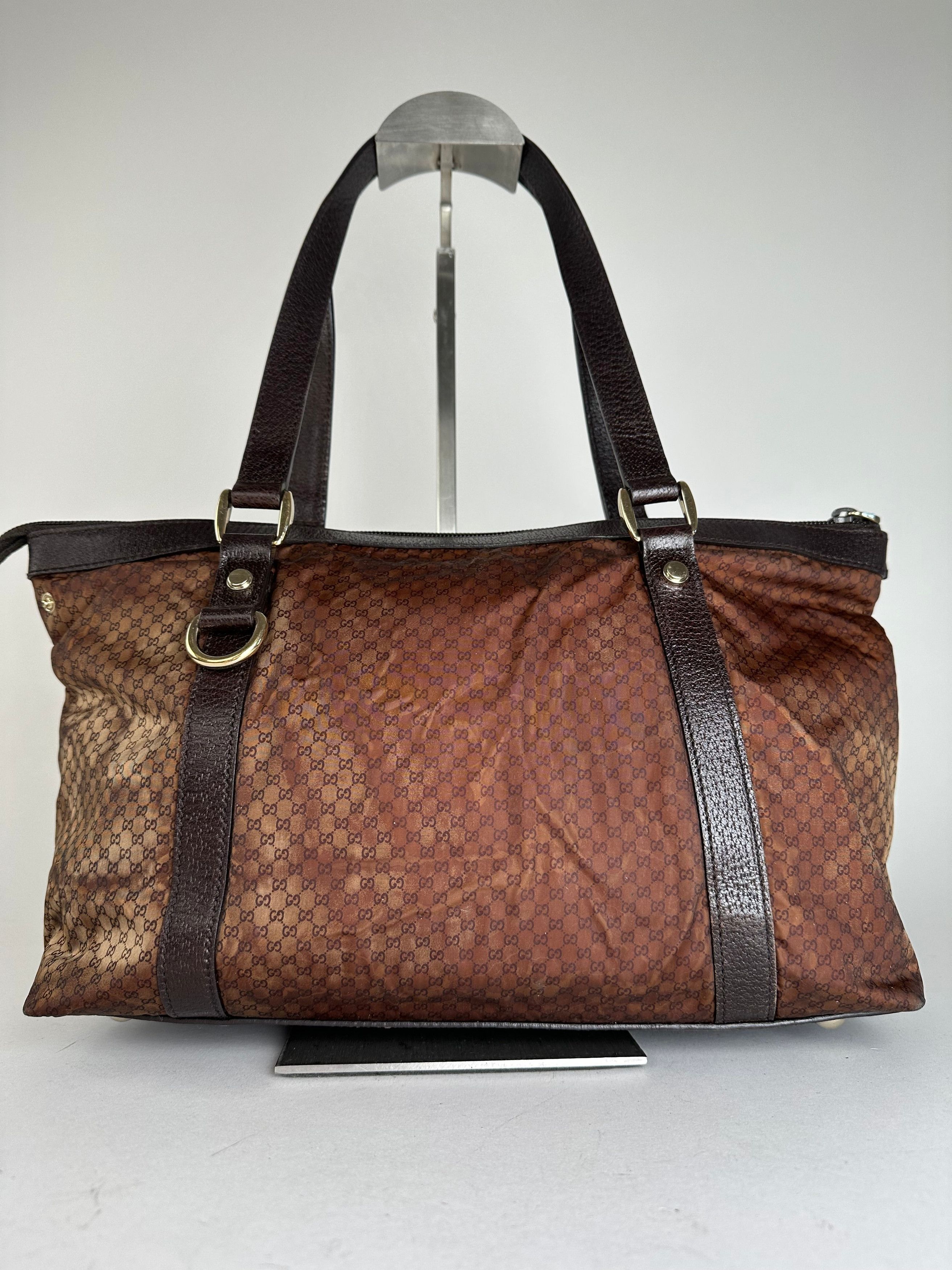Gucci Vintage GG Canvas Shoulder Bag Brown Size ONE SIZE - 12 Thumbnail