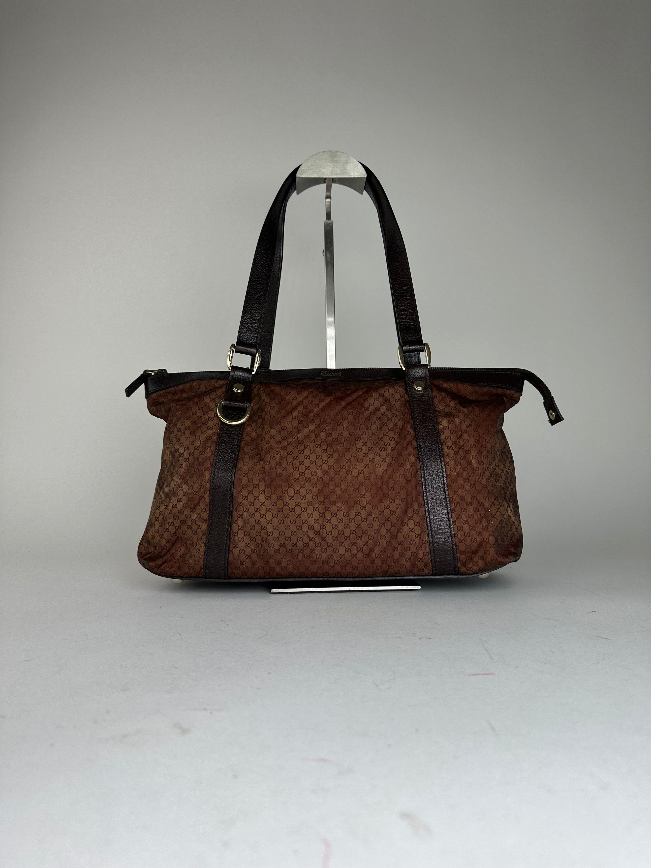 Gucci Vintage GG Canvas Shoulder Bag Brown Size ONE SIZE - 11 Thumbnail