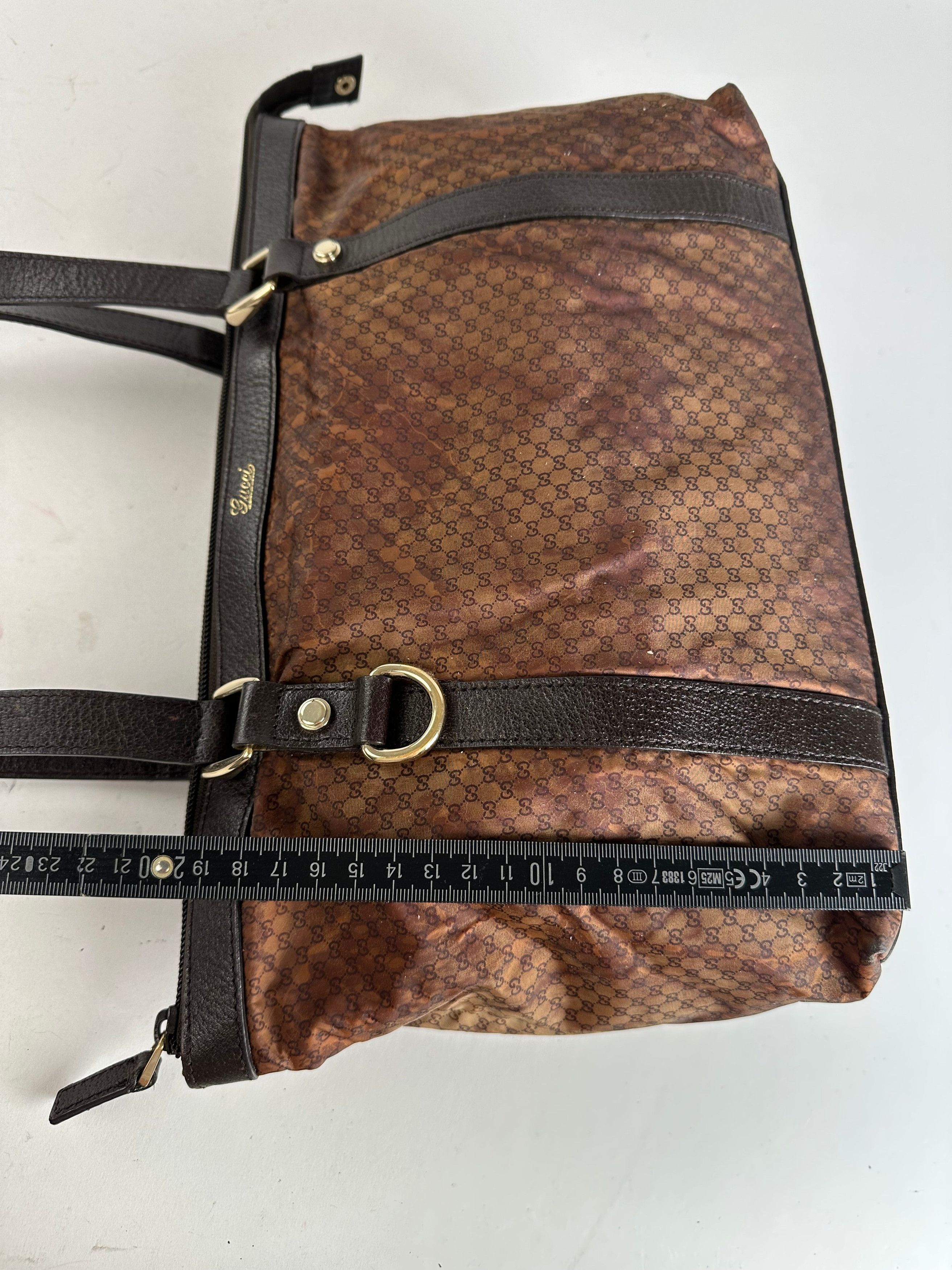 Gucci Vintage GG Canvas Shoulder Bag Brown Size ONE SIZE - 13 Thumbnail