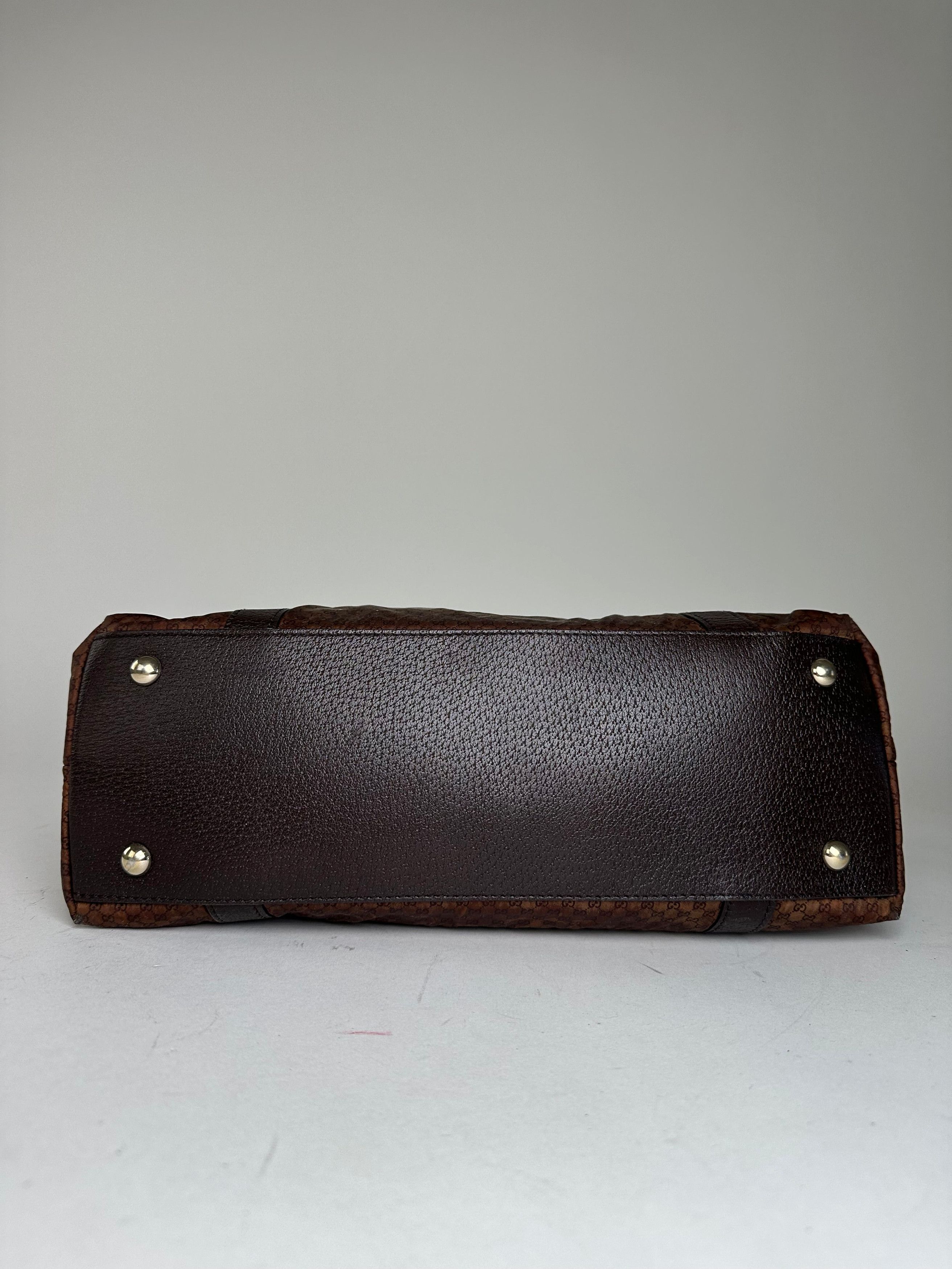 Gucci Vintage GG Canvas Shoulder Bag Brown Size ONE SIZE - 9 Thumbnail