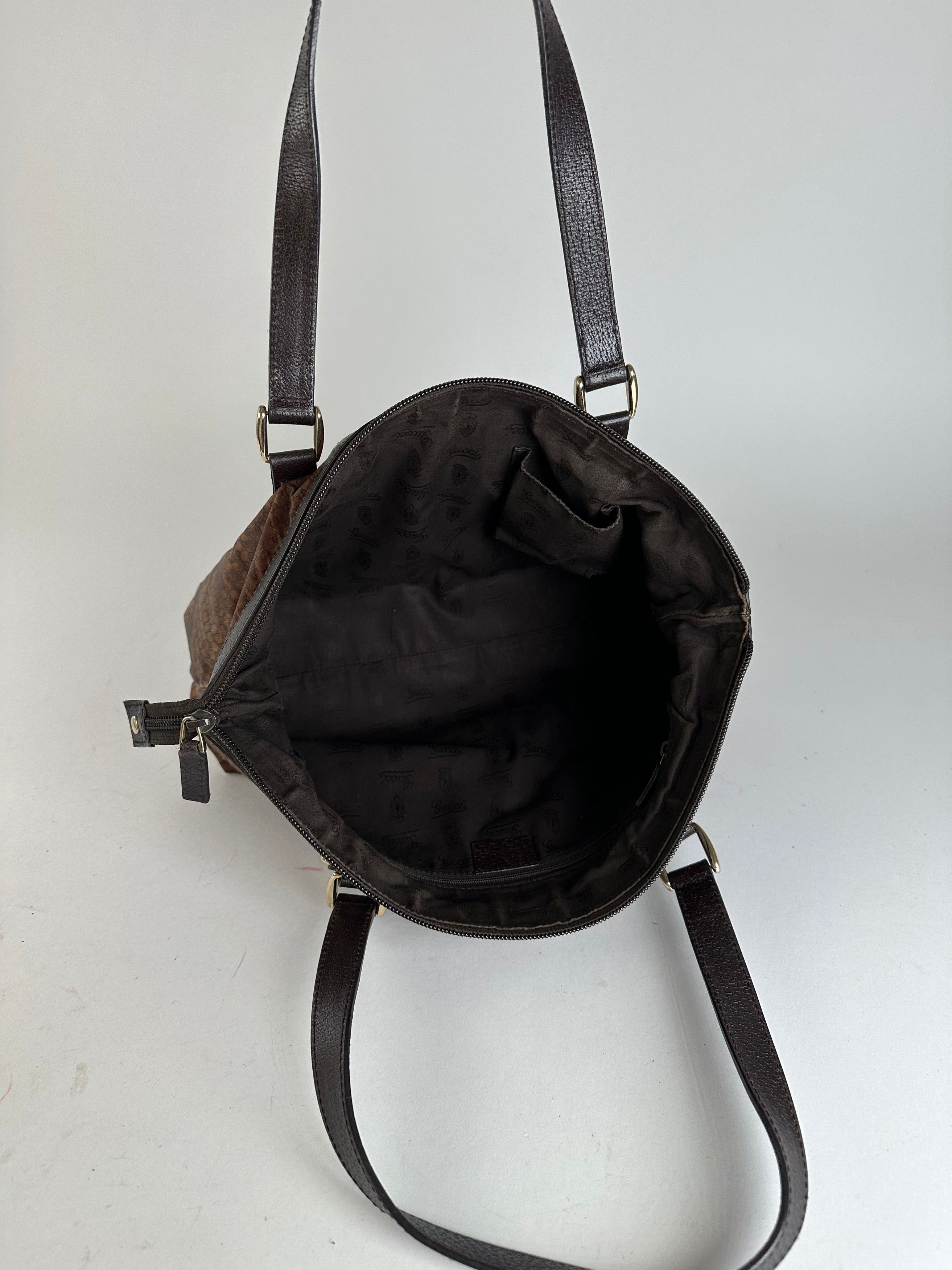 Gucci Vintage GG Canvas Shoulder Bag Brown Size ONE SIZE - 10 Thumbnail