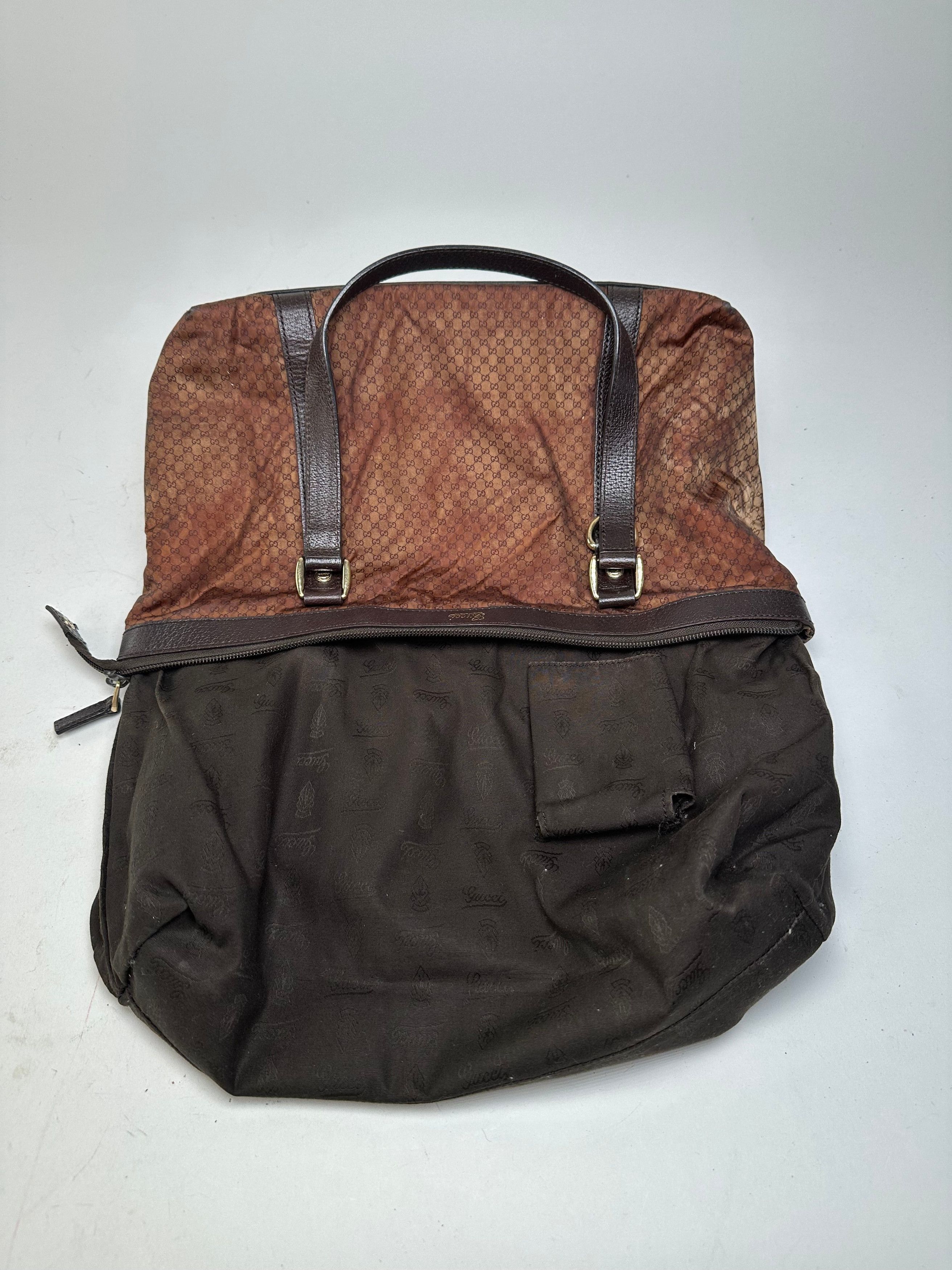 Gucci Vintage GG Canvas Shoulder Bag Brown Size ONE SIZE - 4 Thumbnail