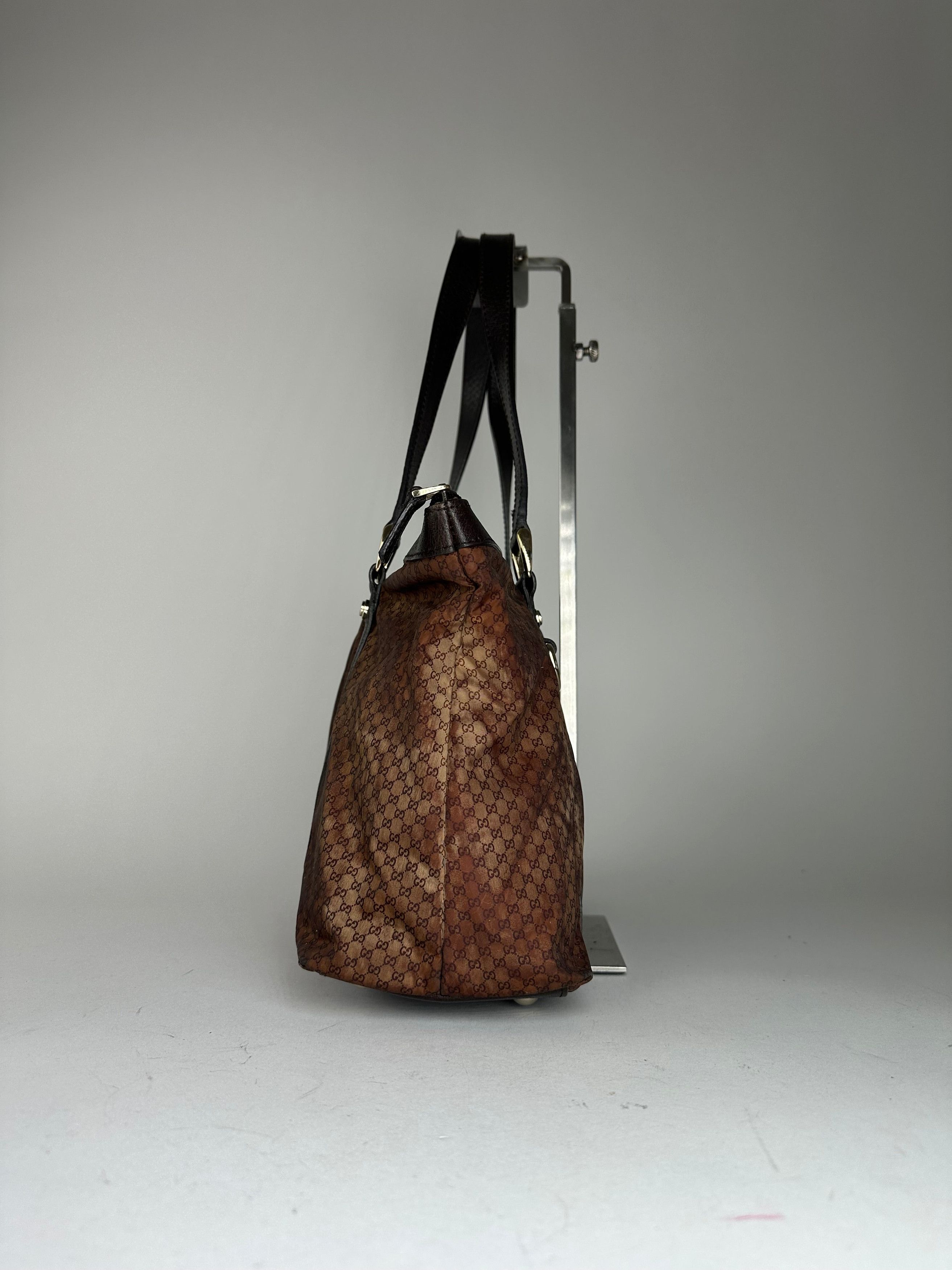 Gucci Vintage GG Canvas Shoulder Bag Brown Size ONE SIZE - 5 Thumbnail