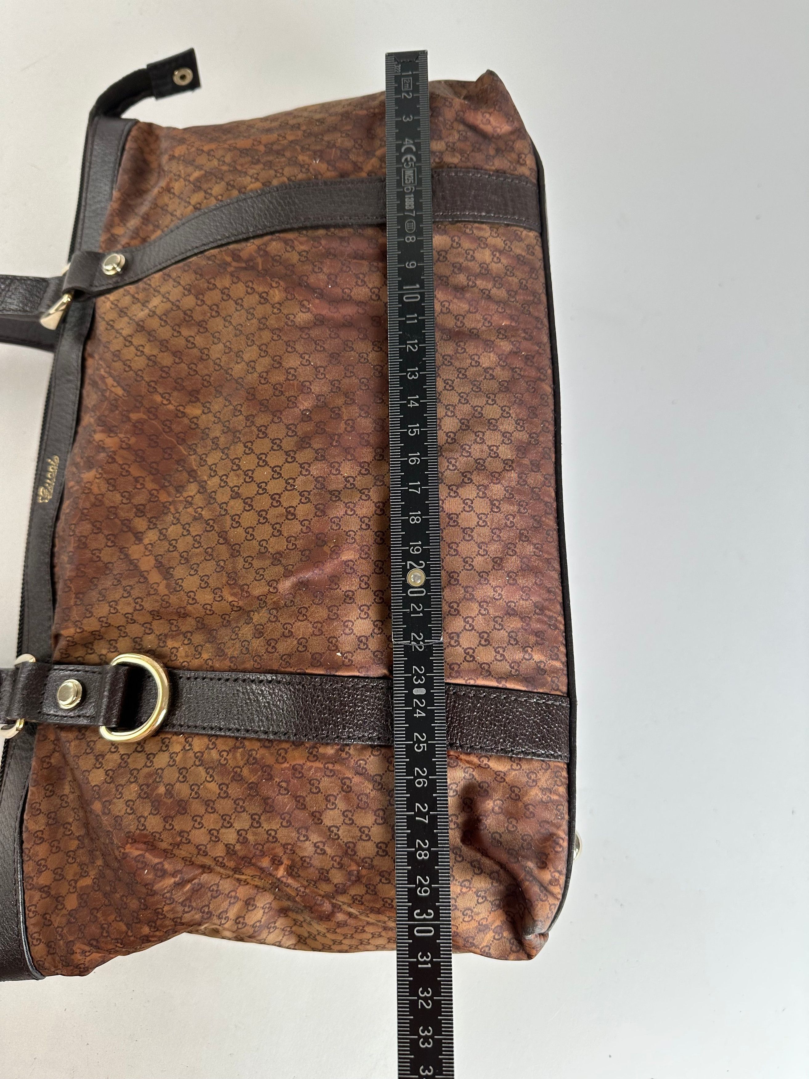 Gucci Vintage GG Canvas Shoulder Bag Brown Size ONE SIZE - 14 Thumbnail