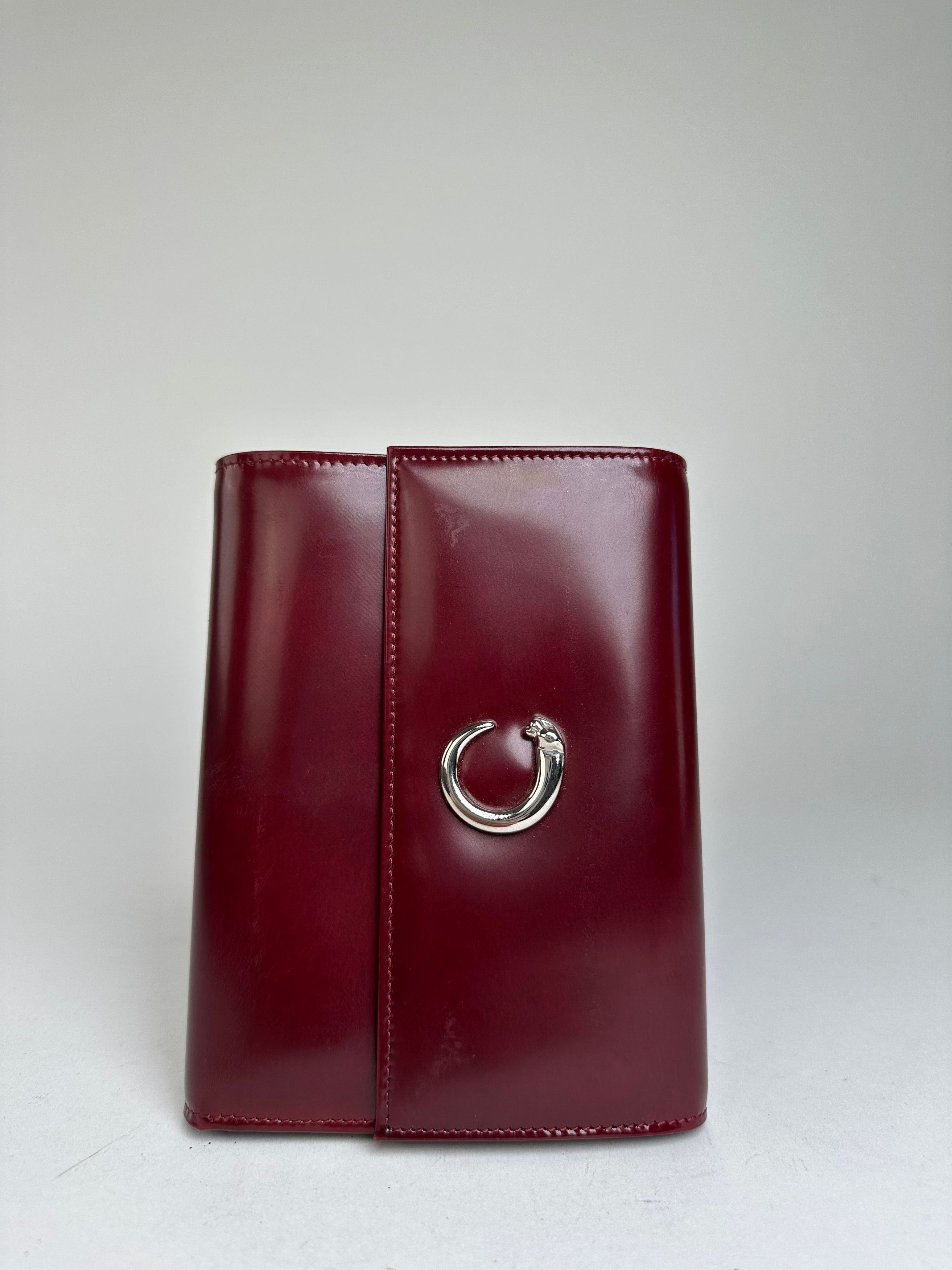 Cartier Vintage Panthère Leather Bifold Wallet Burgundy Size ONE SIZE - 10 Thumbnail
