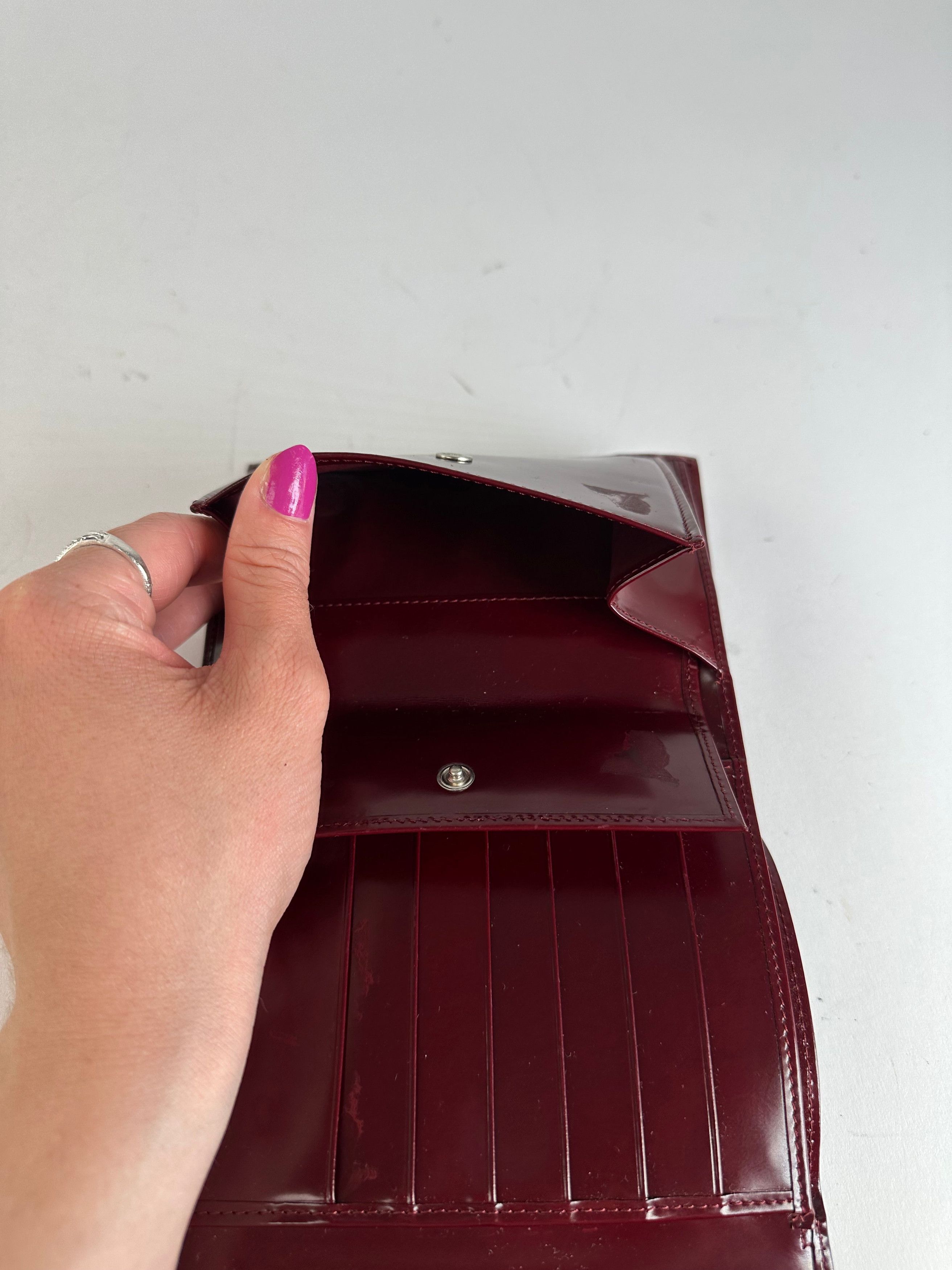 Cartier Vintage Panthère Leather Bifold Wallet Burgundy Size ONE SIZE - 4 Thumbnail