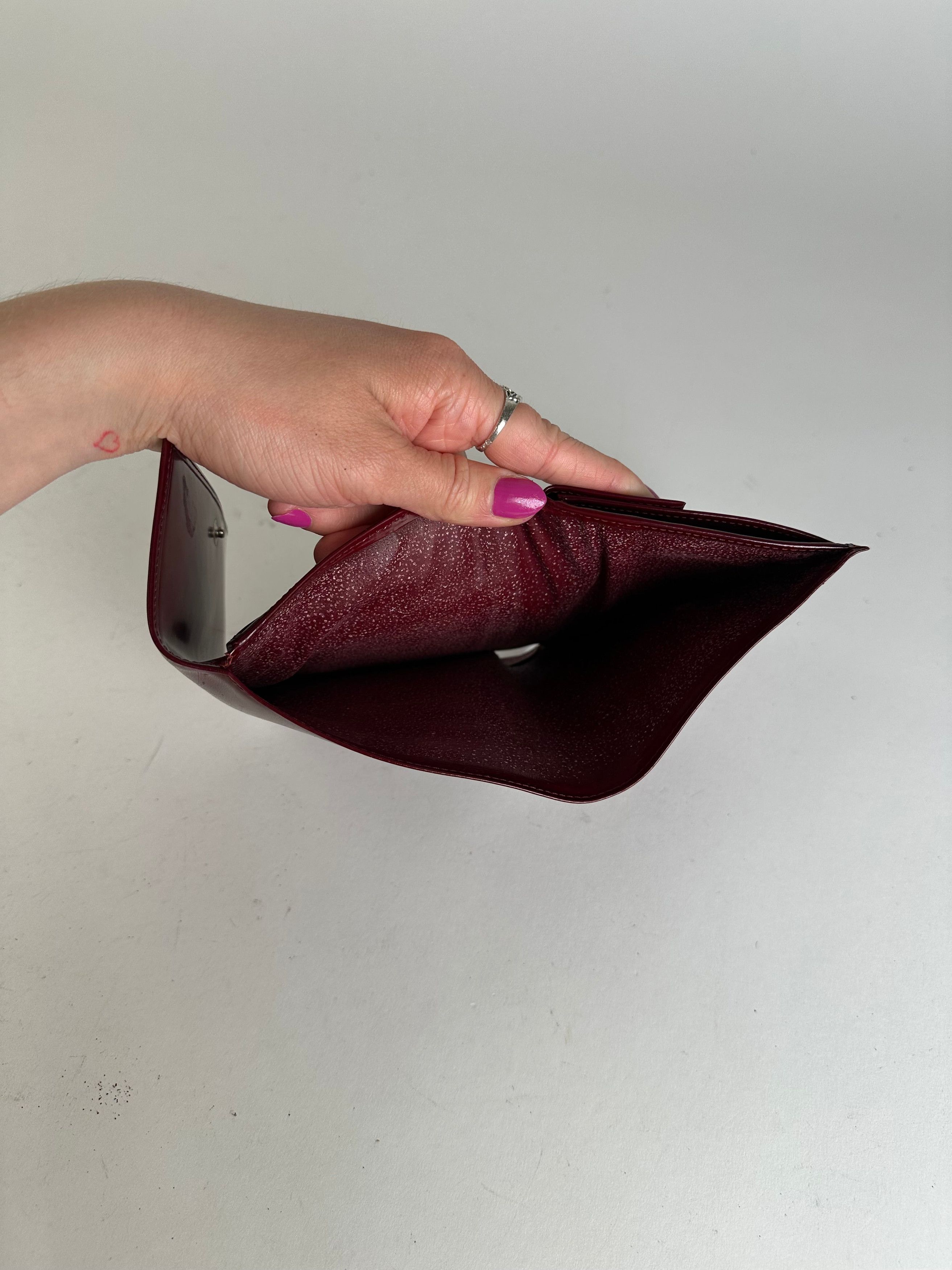 Cartier Vintage Panthère Leather Bifold Wallet Burgundy Size ONE SIZE - 7 Thumbnail