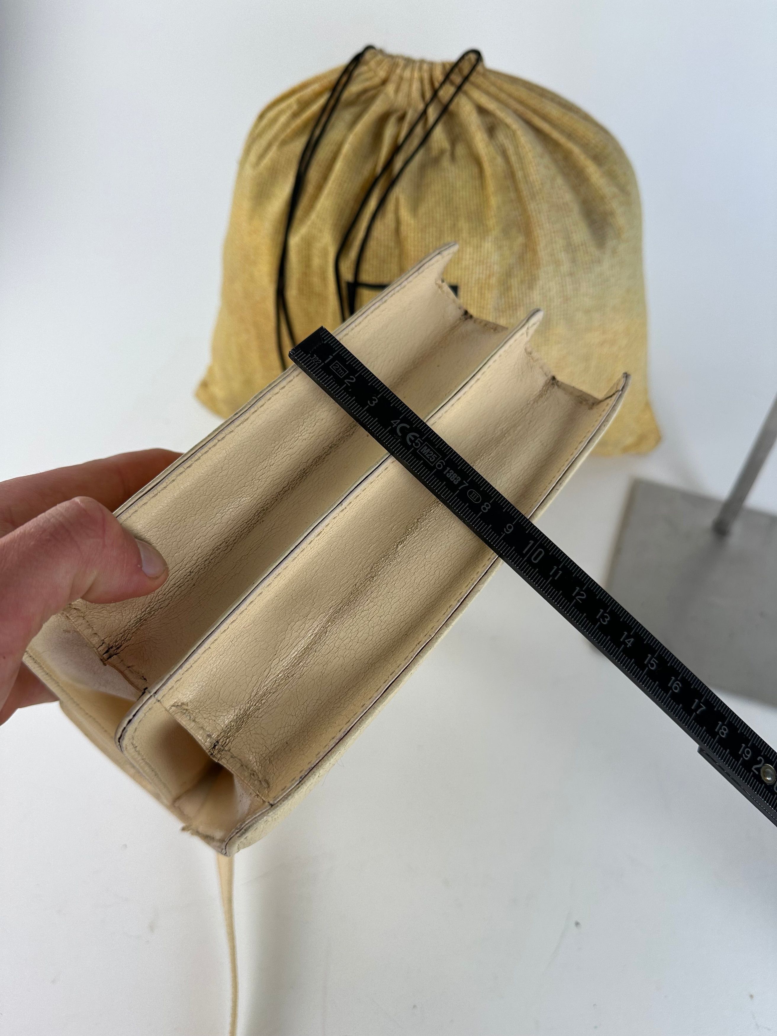 Fendi Vintage Top Handle Flap Bag Cream Ivory Calfskin Leather Size ONE SIZE - 14 Thumbnail