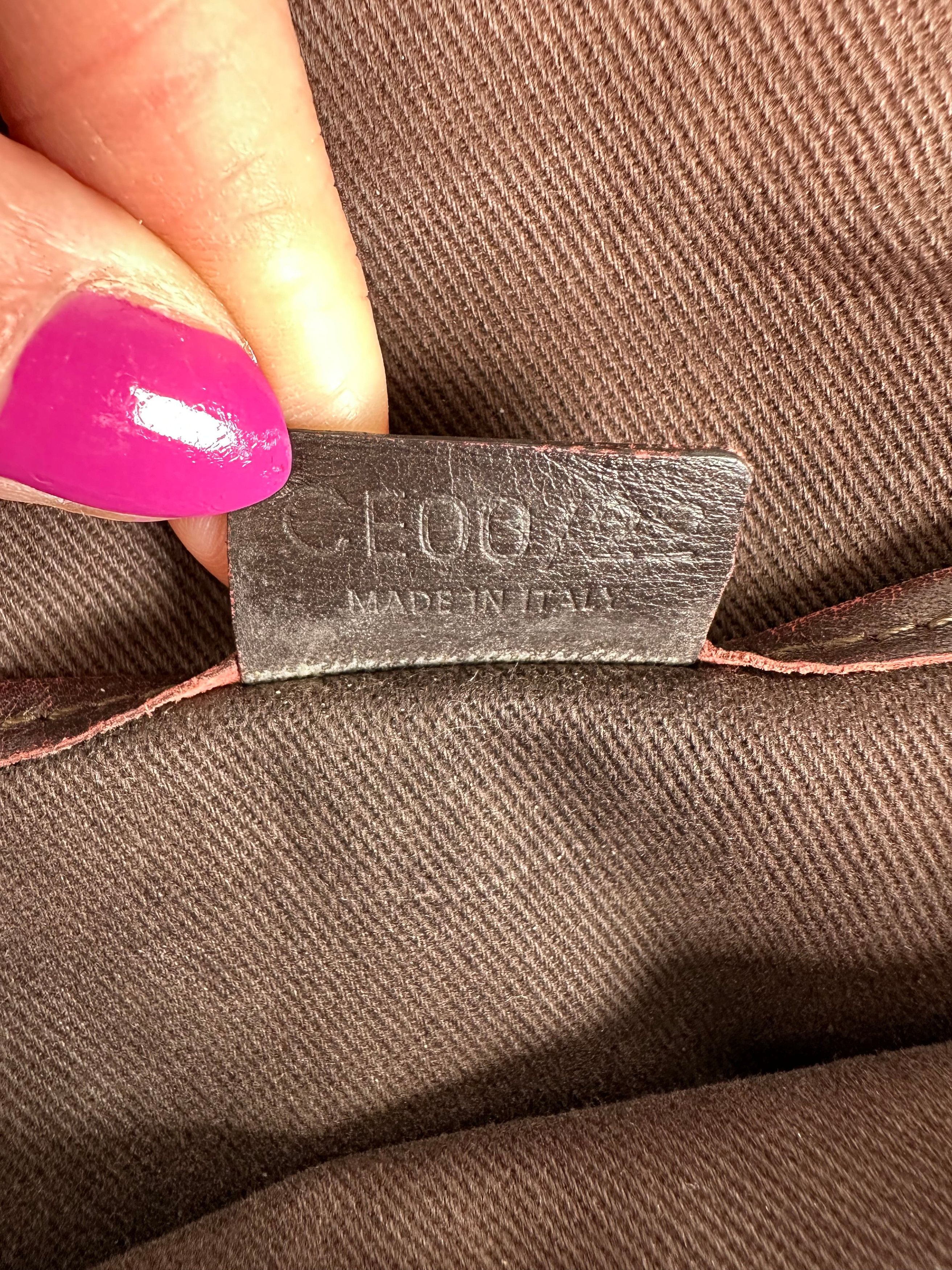 Celine Vintage Macadam C Monogram Coated Canvas Tote Beige Burgundy Size ONE SIZE - 7 Thumbnail