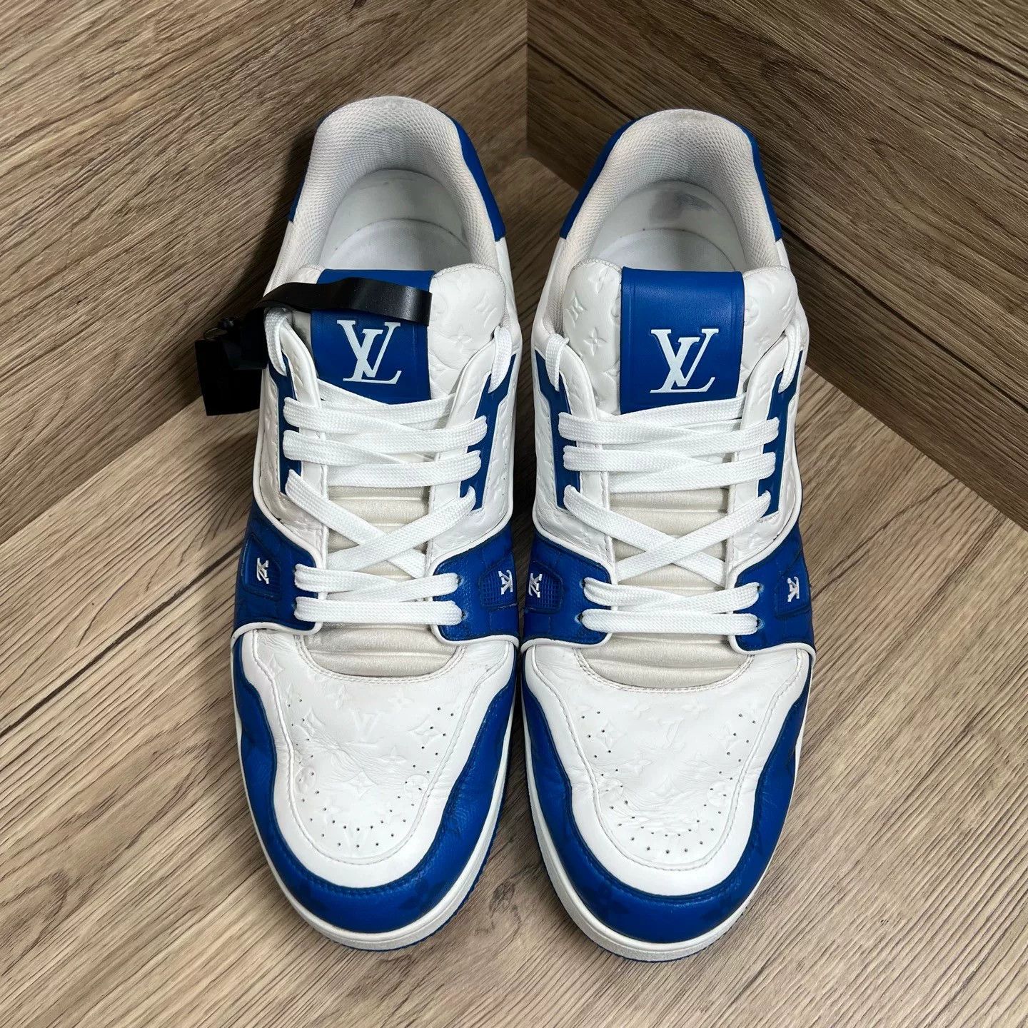 Louis Vuitton Louis Vuitton Monogram Trainer Sneakers Blue Size 11 Size US 11 / EU 44 - 4 Thumbnail
