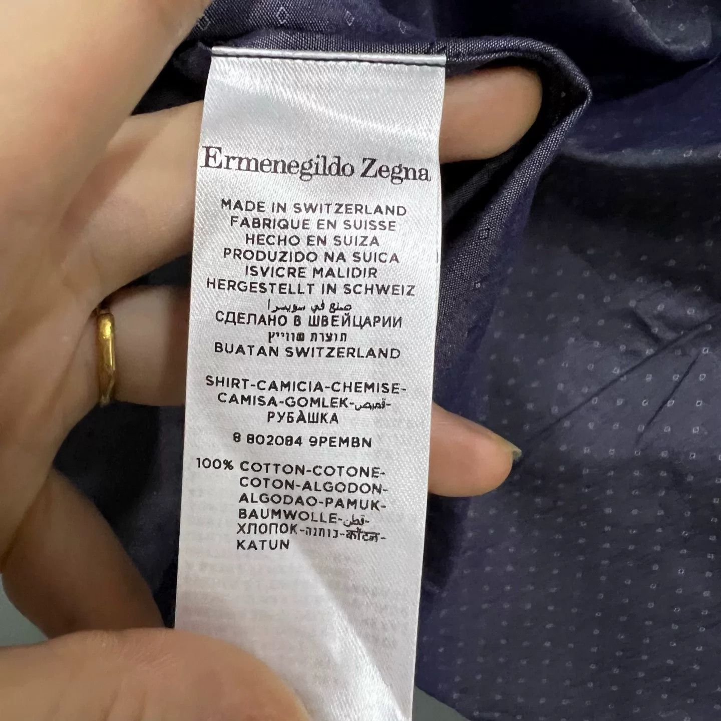 Z Zegna Zegna Polka Dot Pattern Button Up Shirt Size L Size US L / EU 52-54 / 3 - 4 Thumbnail