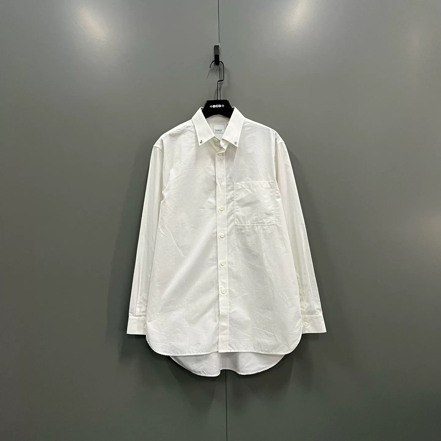 Burberry Burberry White Cotton Spliced Pocket Shirt US M Size US M / EU 48-50 / 2 - 2 Thumbnail