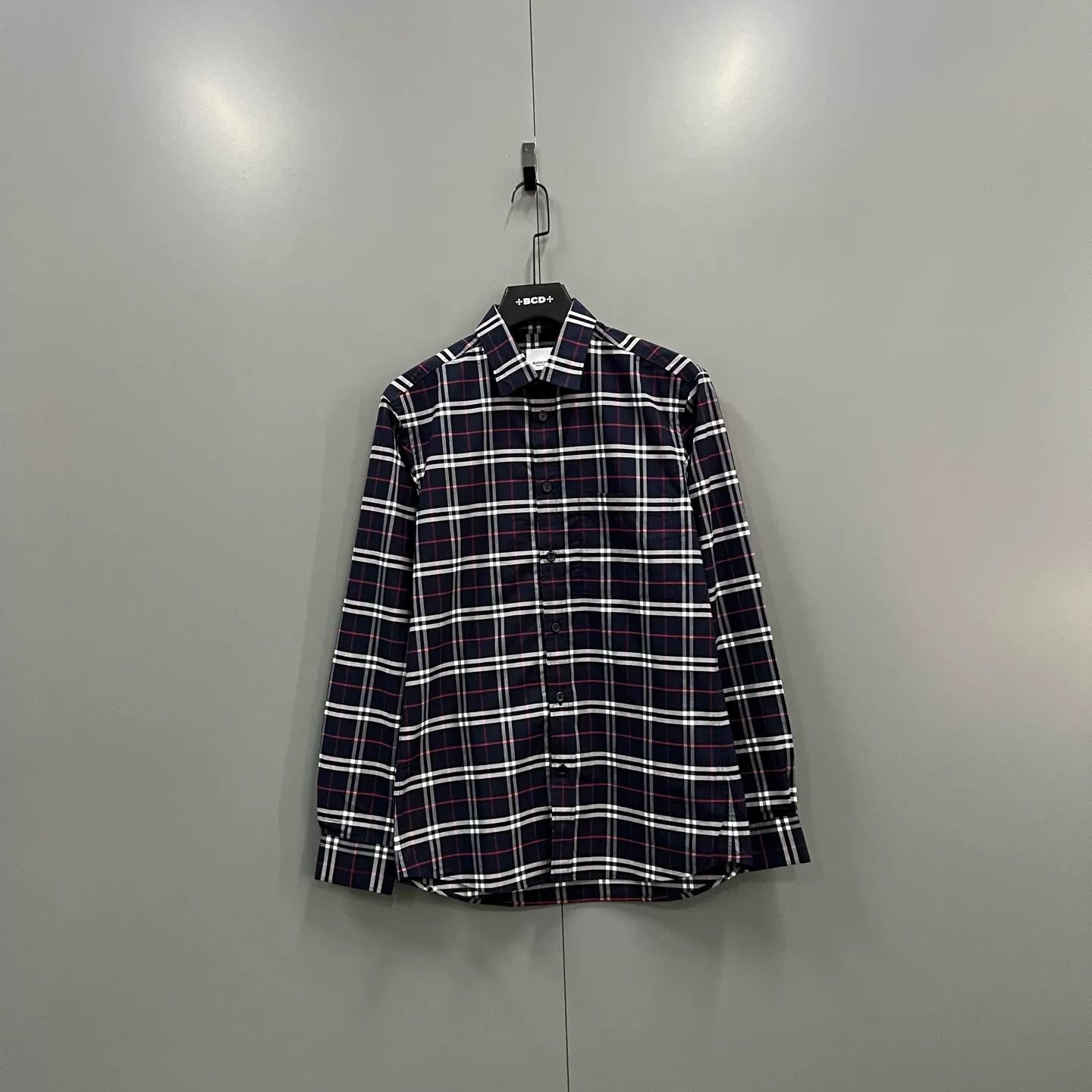 Burberry Burberry Navy Check Cotton Blend Shirt S Size US S / EU 44-46 / 1 - 2 Thumbnail
