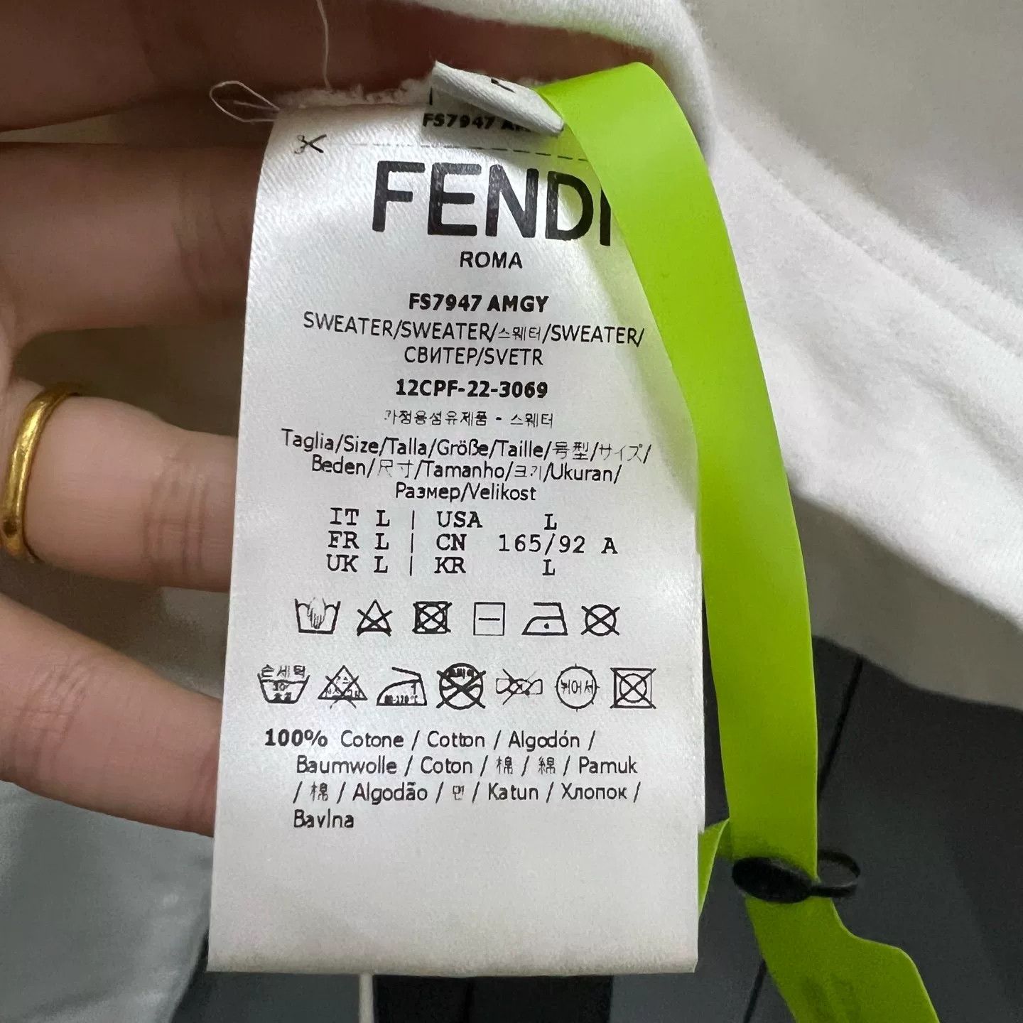 Fendi Fendi White Pocket Sweatshirt L Size L / US 10 / IT 46 - 5 Thumbnail