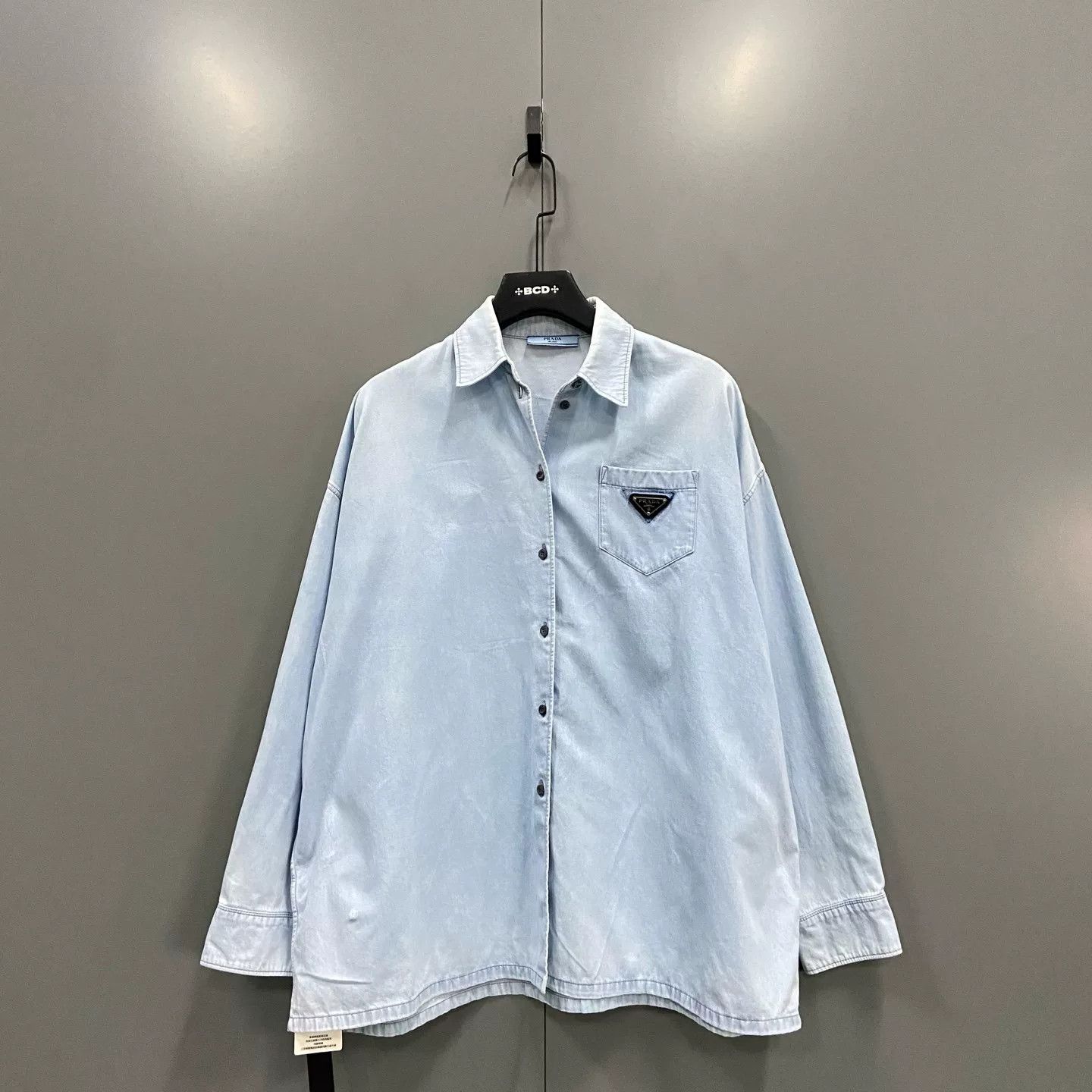 Prada Prada Triangle Logo Denim Shirt US M Size US M / EU 48-50 / 2 - 2 Thumbnail