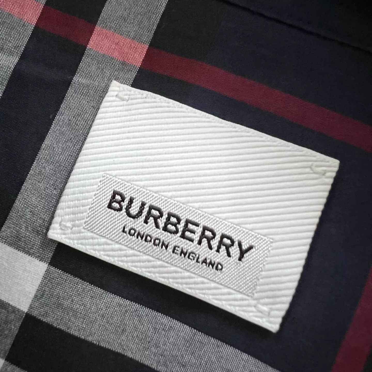 Burberry Burberry Navy Classic Check Long Sleeve Shirt XL Size US XL / EU 56 / 4 - 4 Thumbnail