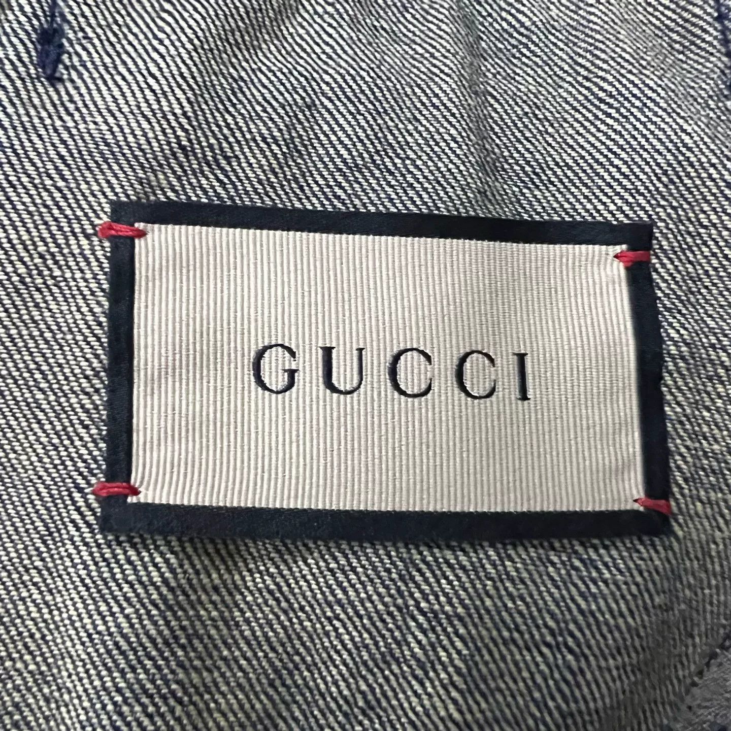 Gucci Gucci Monogram Leather Trim Denim Jacket US L Size US L / EU 52-54 / 3 - 4 Thumbnail