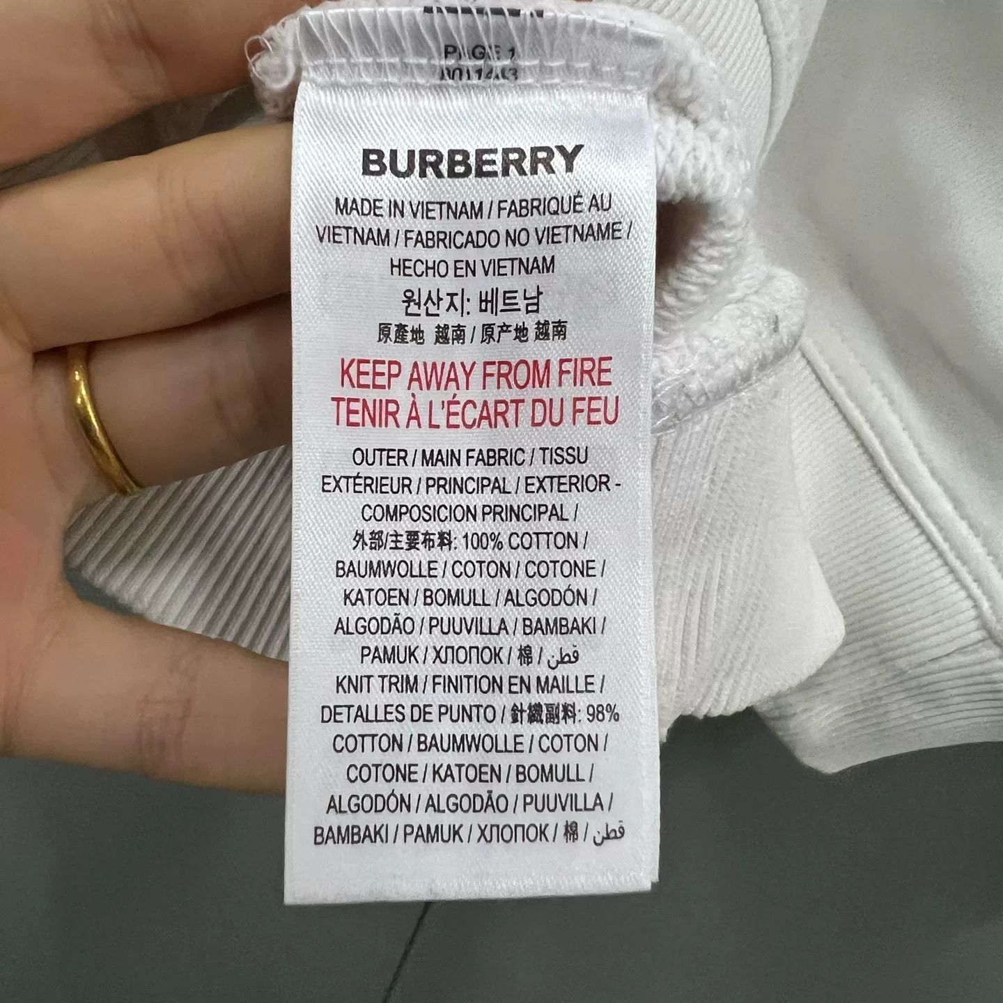 Burberry Burberry Logo Print Sweatshirt Size M Size US M / EU 48-50 / 2 - 5 Thumbnail
