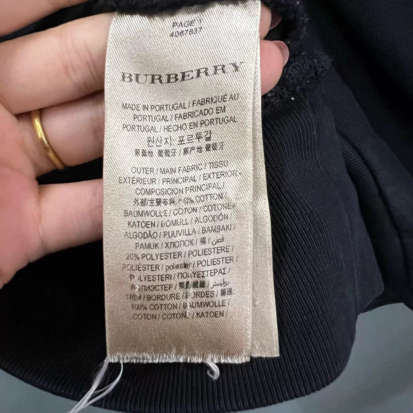 Burberry Burberry Logo Embroidered Hoodie L Size US L / EU 52-54 / 3 - 5 Thumbnail
