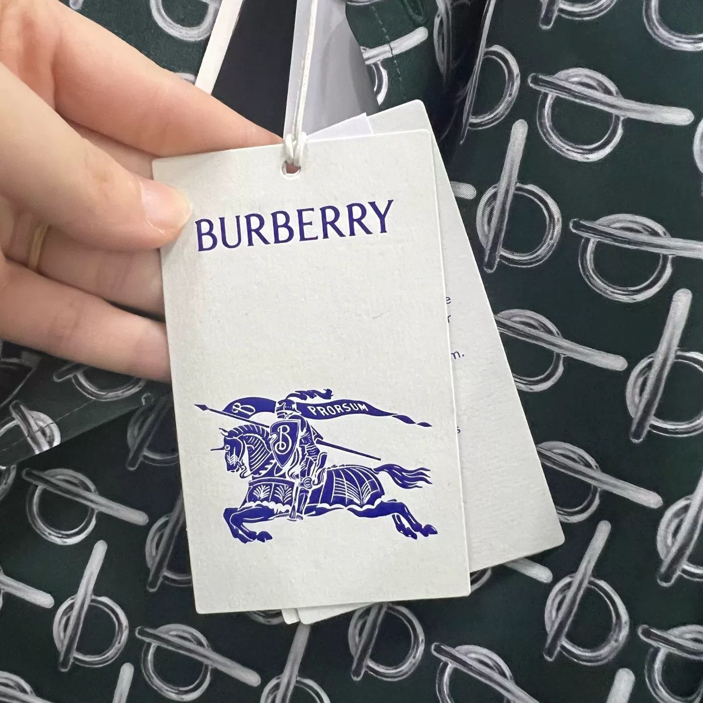 Burberry Burberry B Monogram Print Silk Button Up Shirt 36 Size XS / US 0-2 / IT 36-38 - 5 Thumbnail