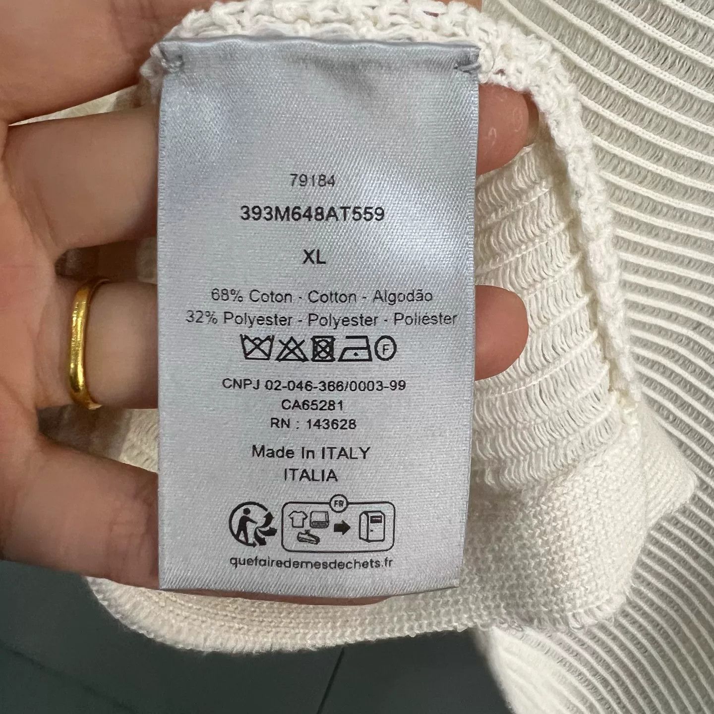 Dior Dior Striped Ribbed Knit T-Shirt XL Size US XL / EU 56 / 4 - 6 Thumbnail
