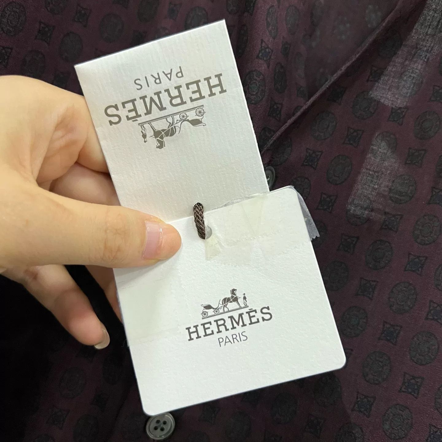 Hermes Hermes Monogram Wool Silk Shirt 43 Size US L / EU 52-54 / 3 - 5 Thumbnail