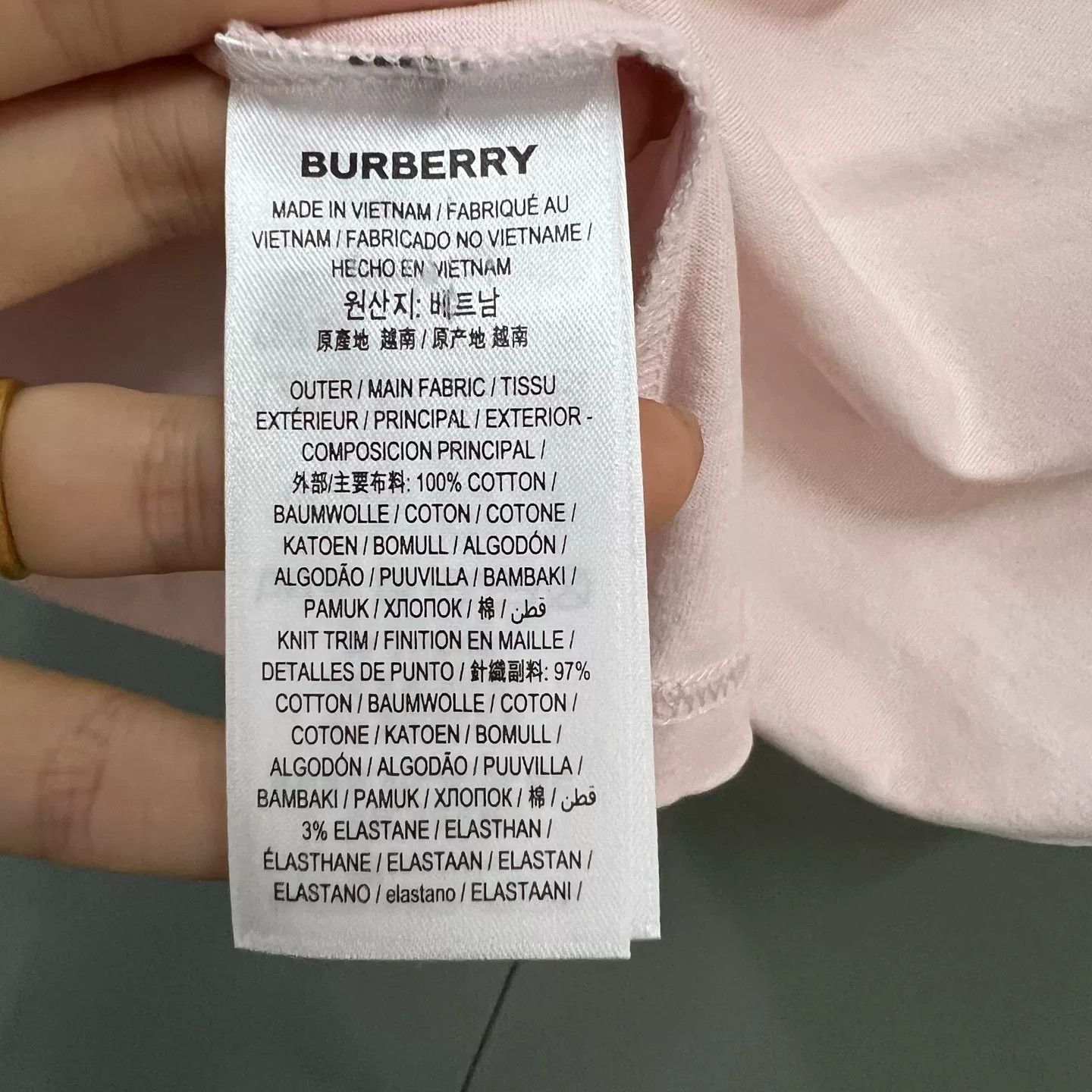 Burberry Burberry Pink TB Embroidered T-Shirt Size S Size US S / EU 44-46 / 1 - 6 Thumbnail