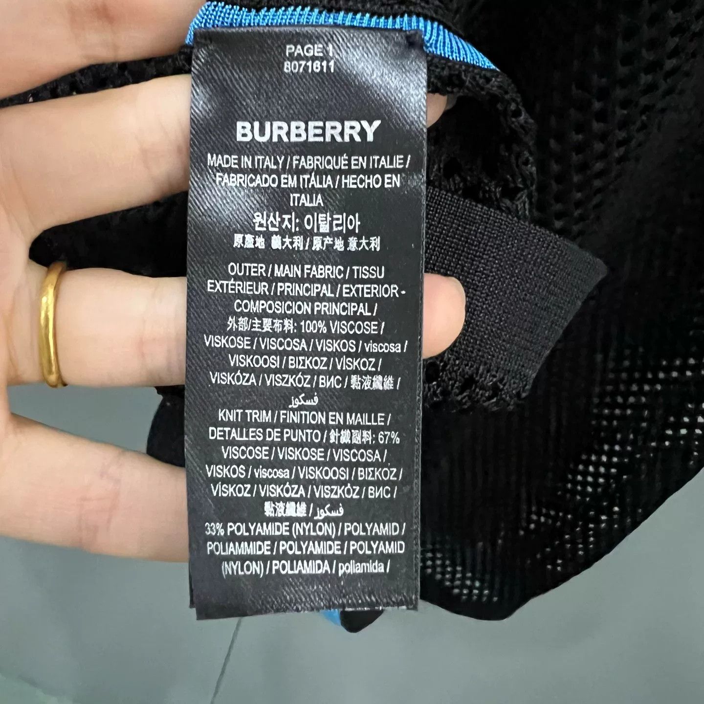 Burberry Burberry Mesh Short Sleeve T-Shirt US XXL Size US XXL / EU 58 / 5 - 6 Thumbnail