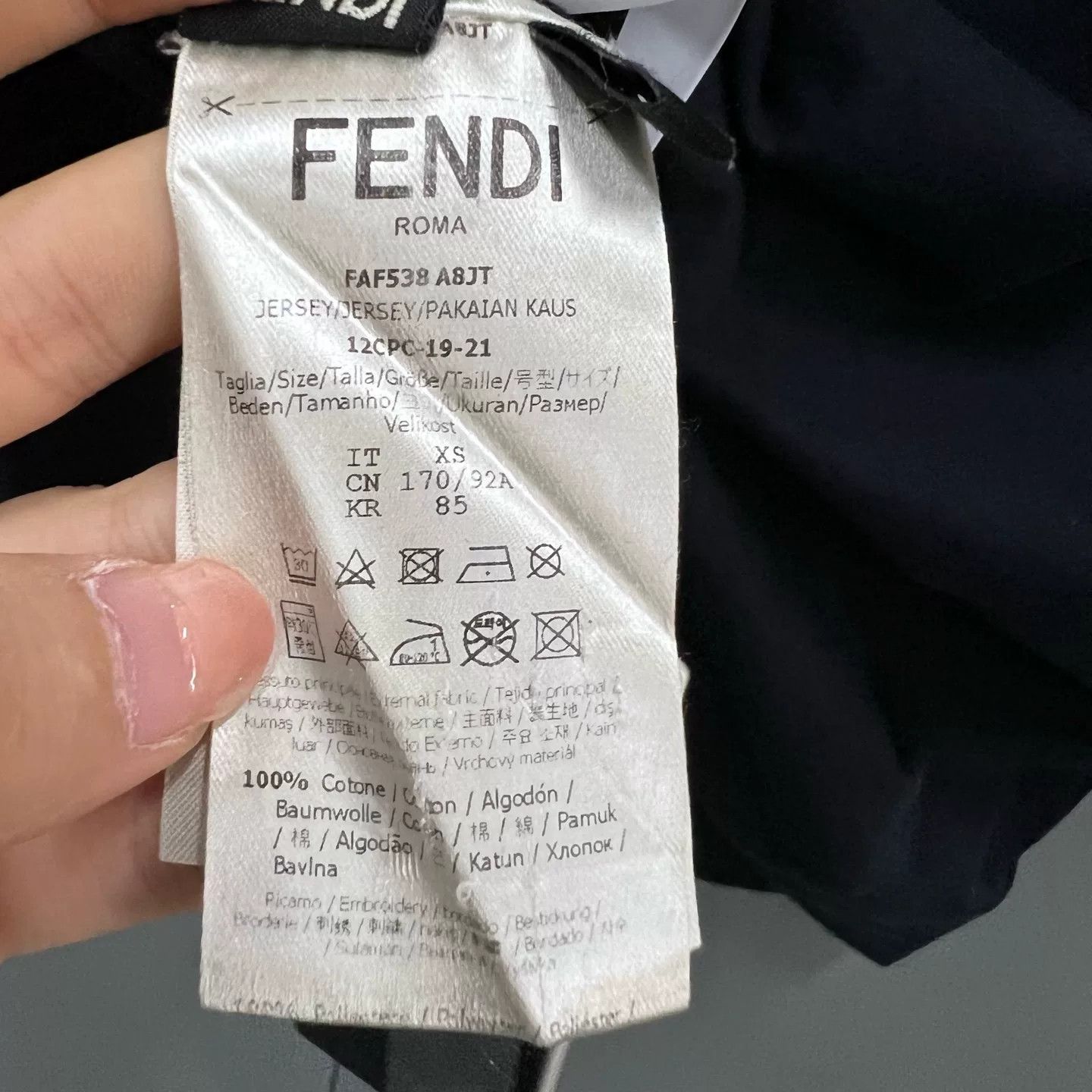 Fendi Fendi Monster Eyes Embroidery T-Shirt US XS Size US XS / EU 42 / 0 - 5 Thumbnail