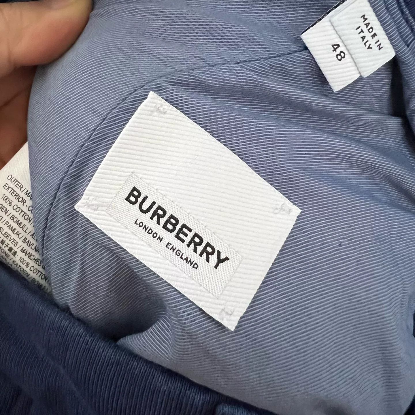 Burberry Burberry Navy Cotton Straight Leg Pants Size 48 Size US 32 / EU 48 - 5 Thumbnail