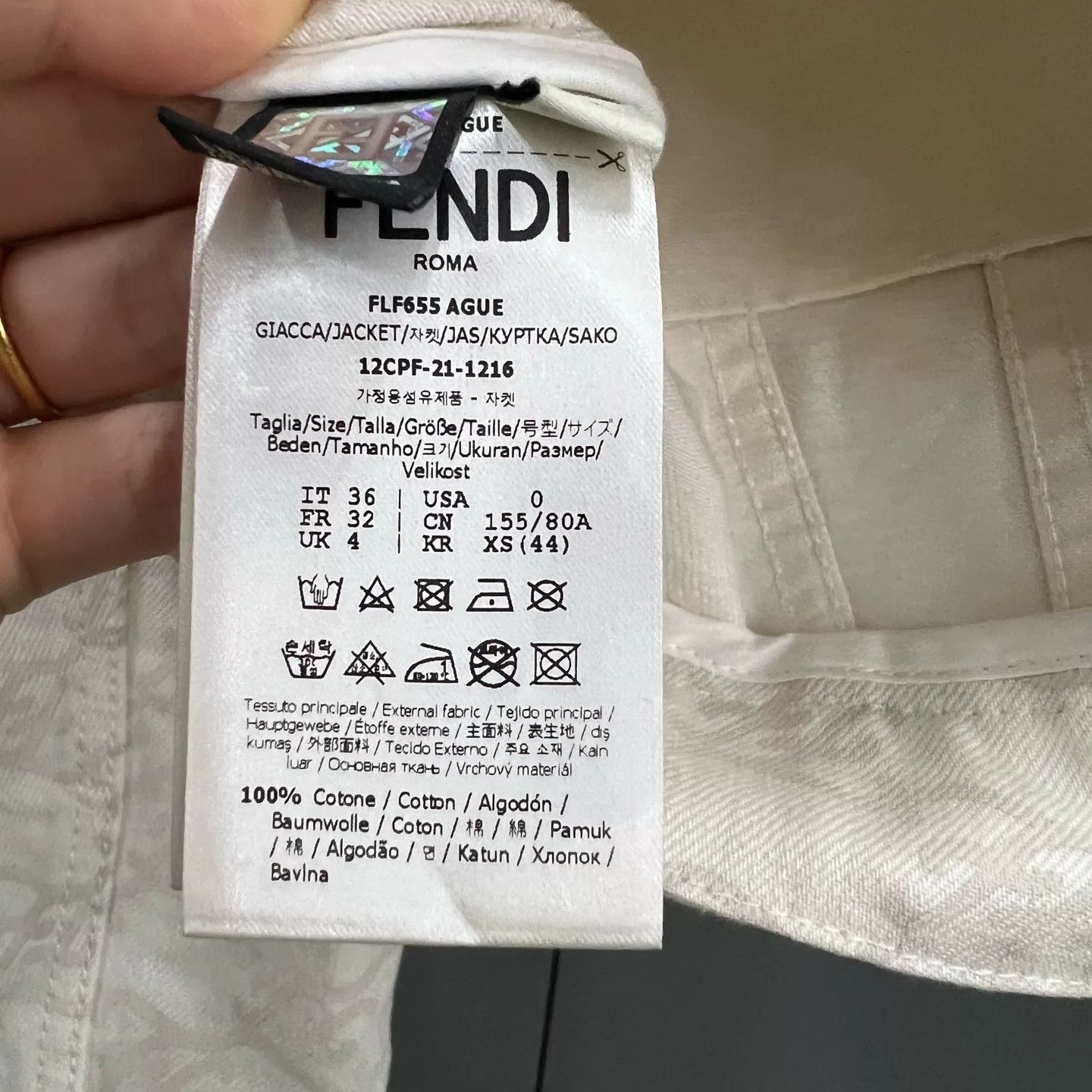 Fendi Fendi FF Monogram Denim Jacket Size IT 36 Size XS / US 0-2 / IT 36-38 - 5 Thumbnail