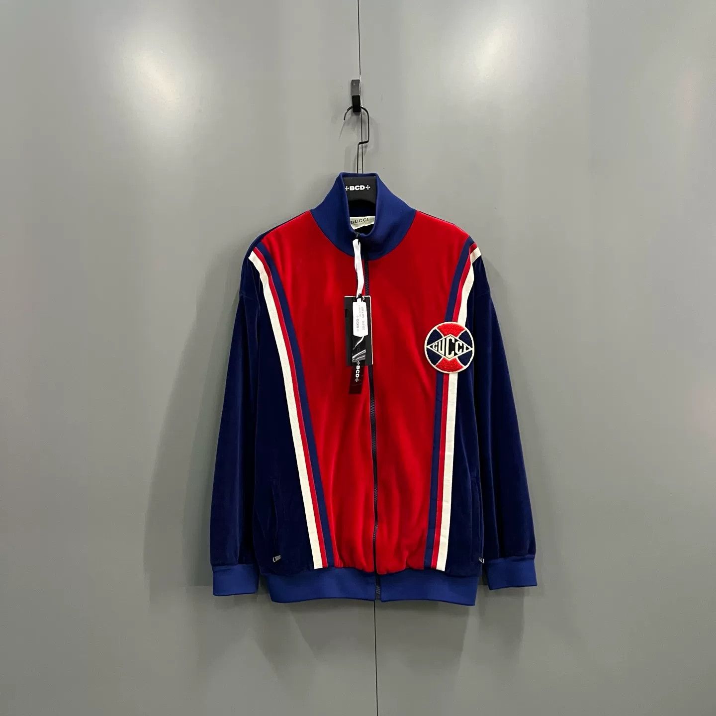 Gucci Gucci Color-Block Velour Track Jacket Size L Size US L / EU 52-54 / 3 - 2 Thumbnail