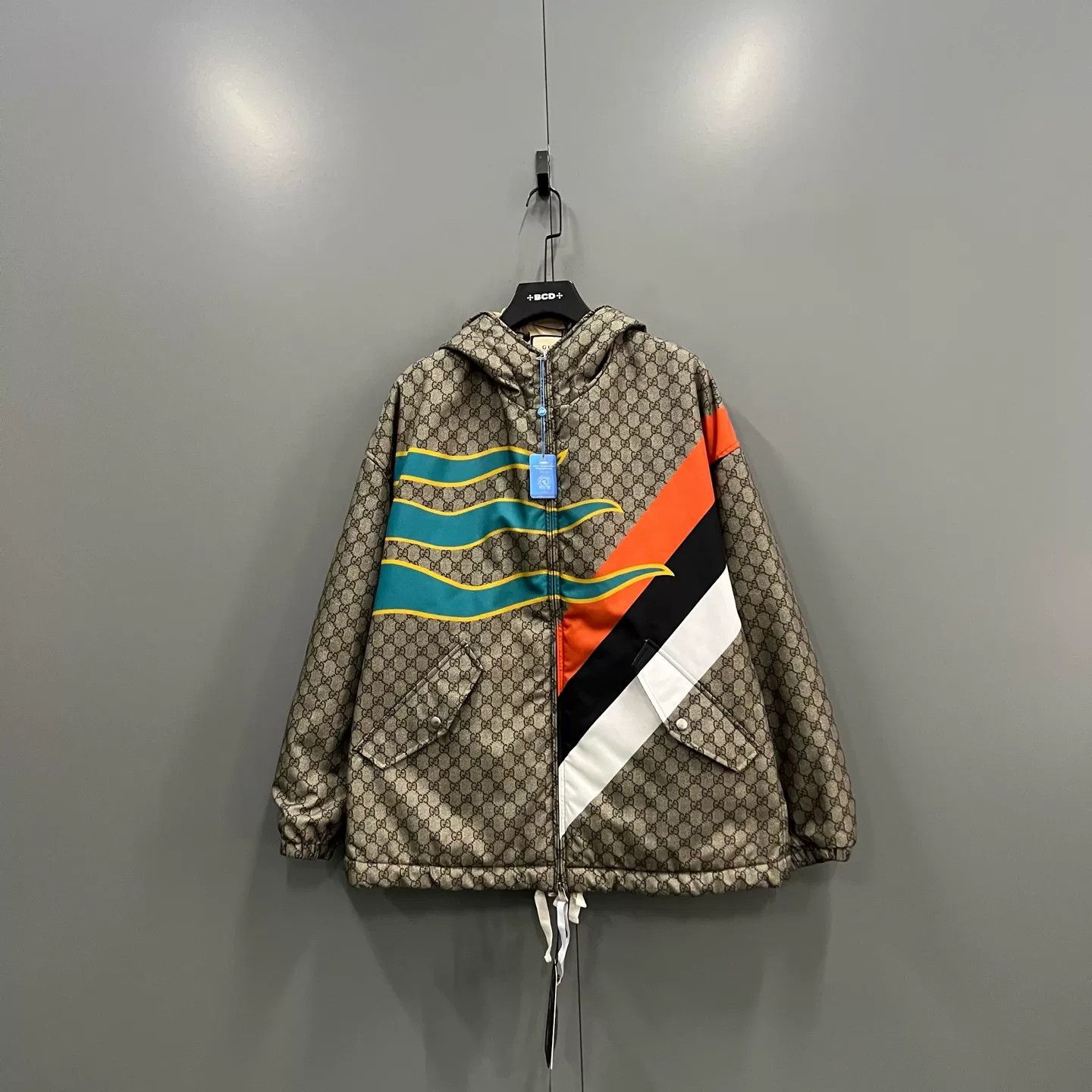 Gucci Gucci GG Monogram Striped Hooded Jacket 50 Size US M / EU 48-50 / 2 - 2 Thumbnail