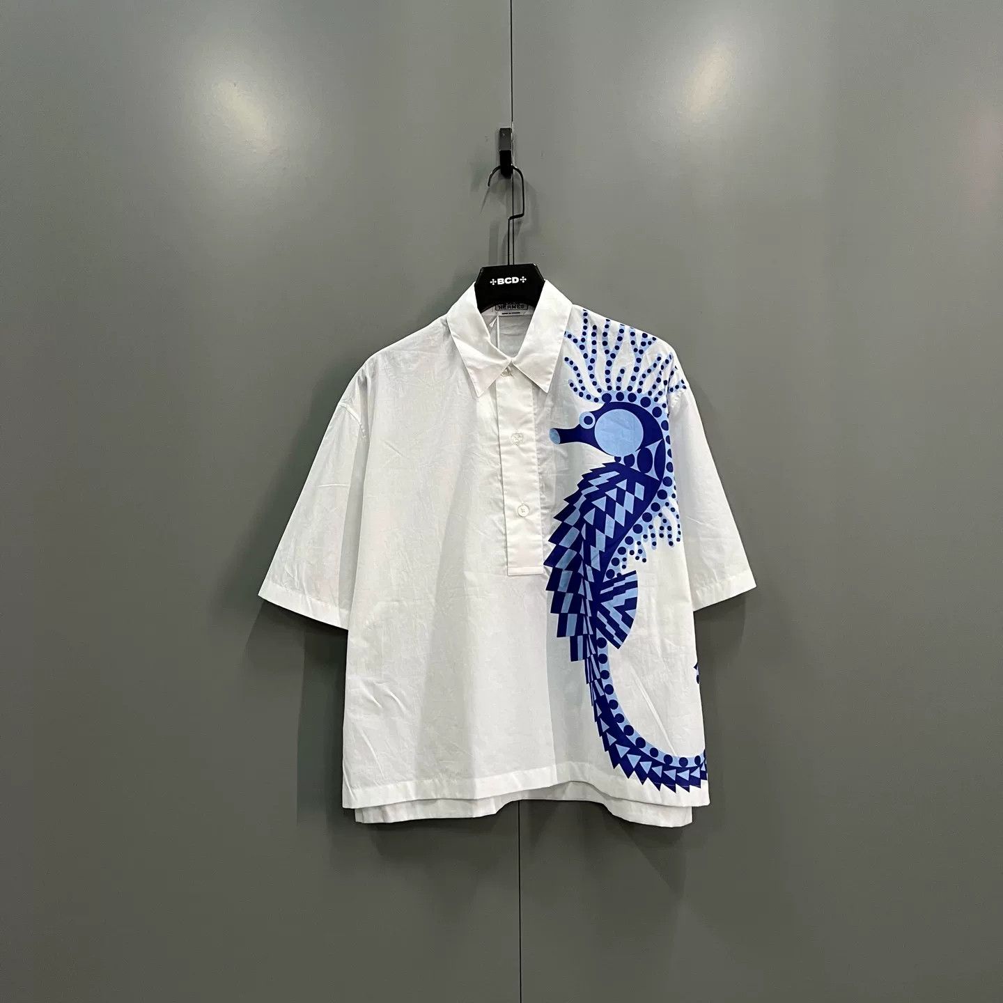 Hermes Hermes Seahorse Print Popover Shirt US M Size US M / EU 48-50 / 2 - 2 Thumbnail