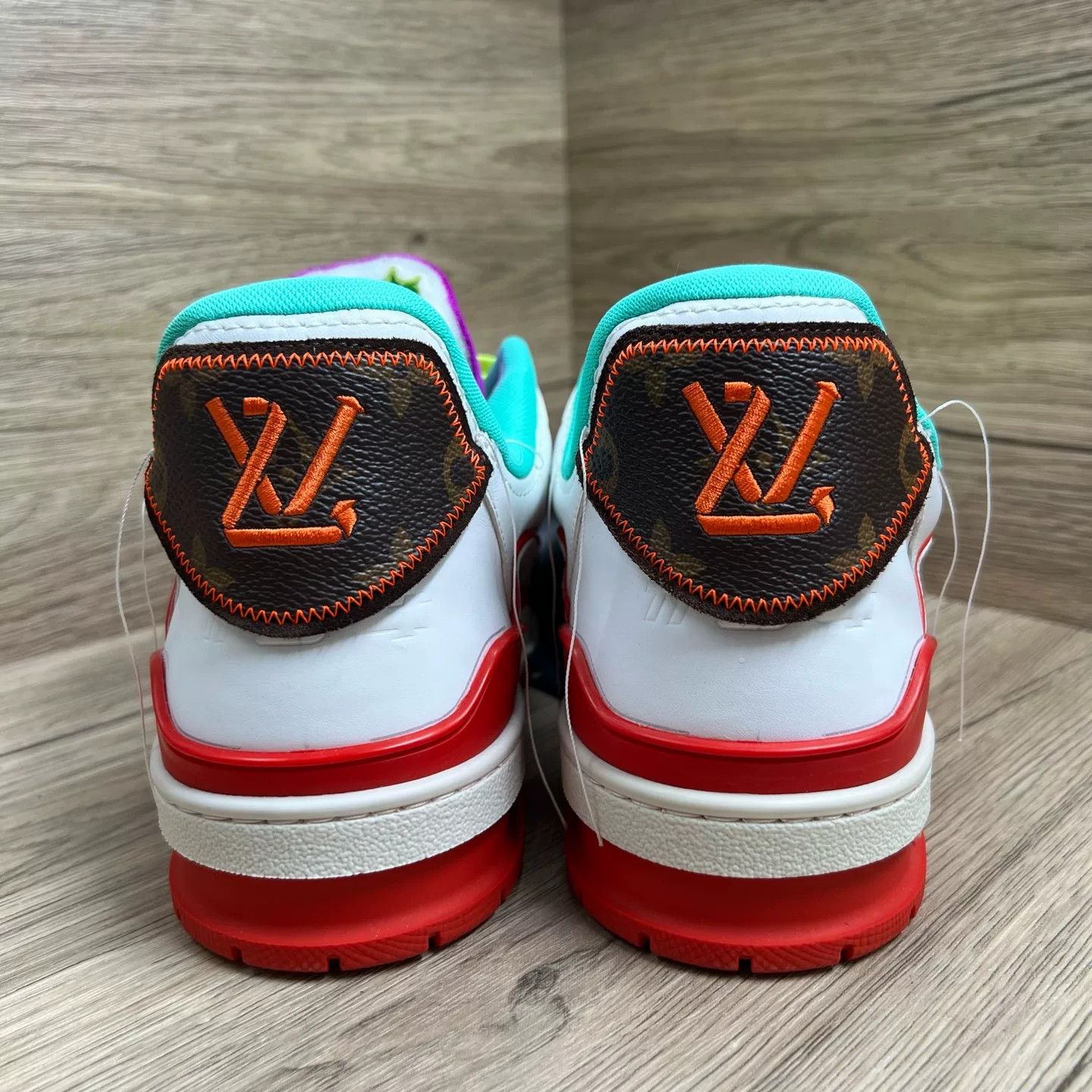 Louis Vuitton Louis Vuitton Purple Green Trainer Sneakers 8 Size US 9 / EU 42 - 6 Thumbnail