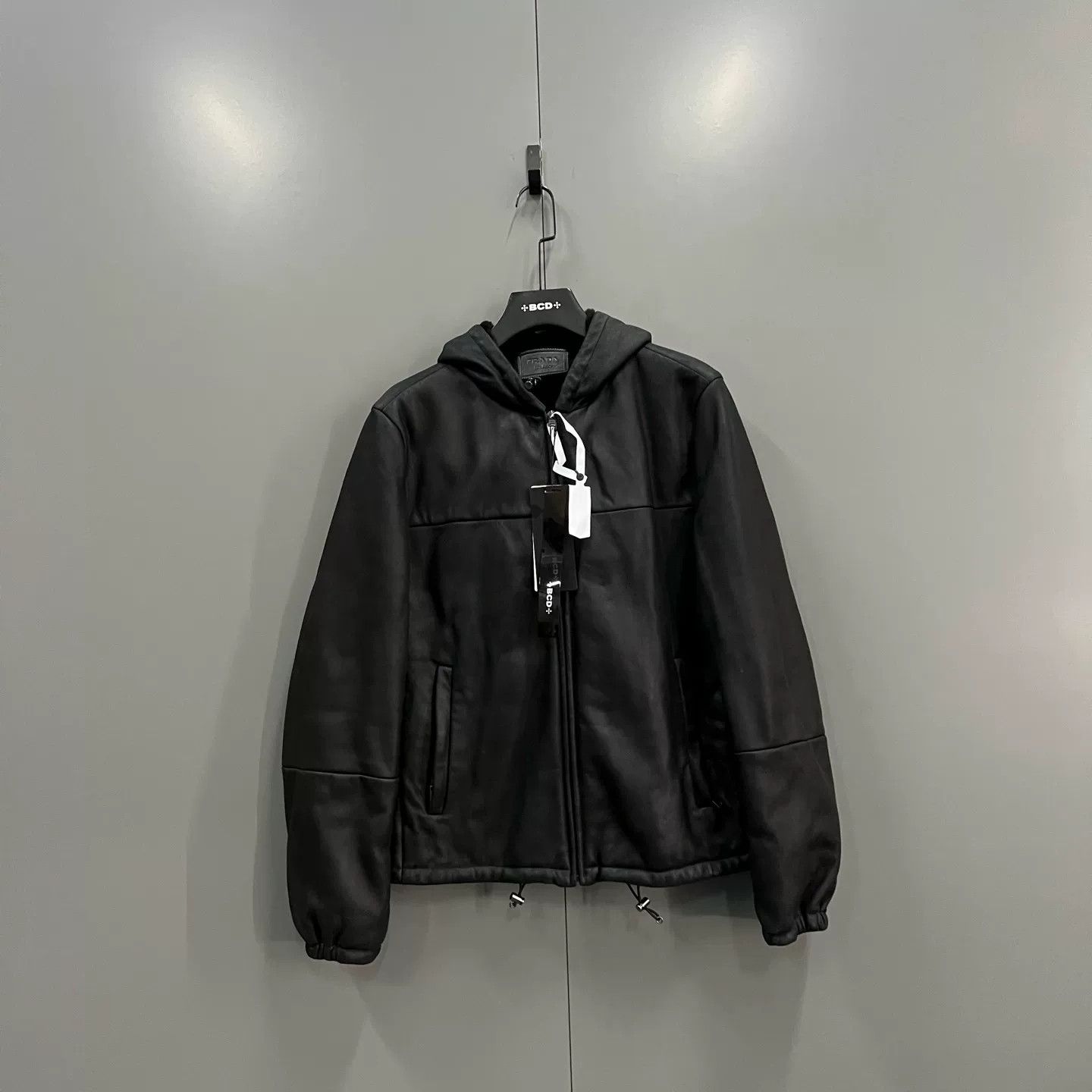 Prada Prada Hooded Leather Jacket 48 Size US M / EU 48-50 / 2 - 2 Thumbnail