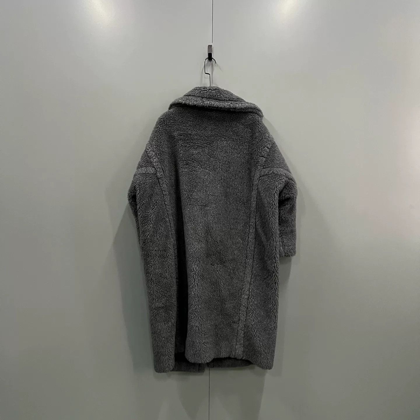 Max Mara MaxMara Gray Alpaca-Wool Teddy Coat Size M Size M / US 6-8 / IT 42-44 - 3 Thumbnail