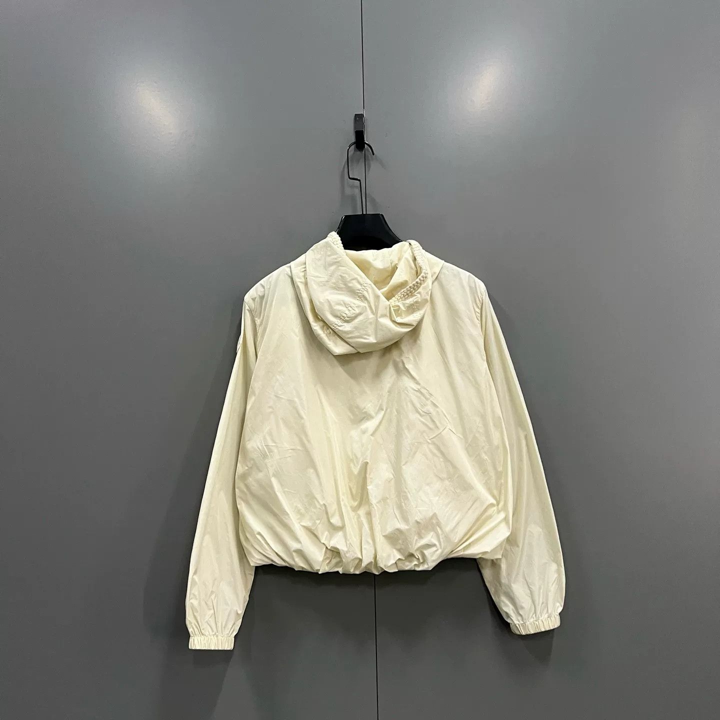 Moncler Moncler Cream Textured Trim Hooded Jacket Size 1 Size US S / EU 44-46 / 1 - 3 Thumbnail