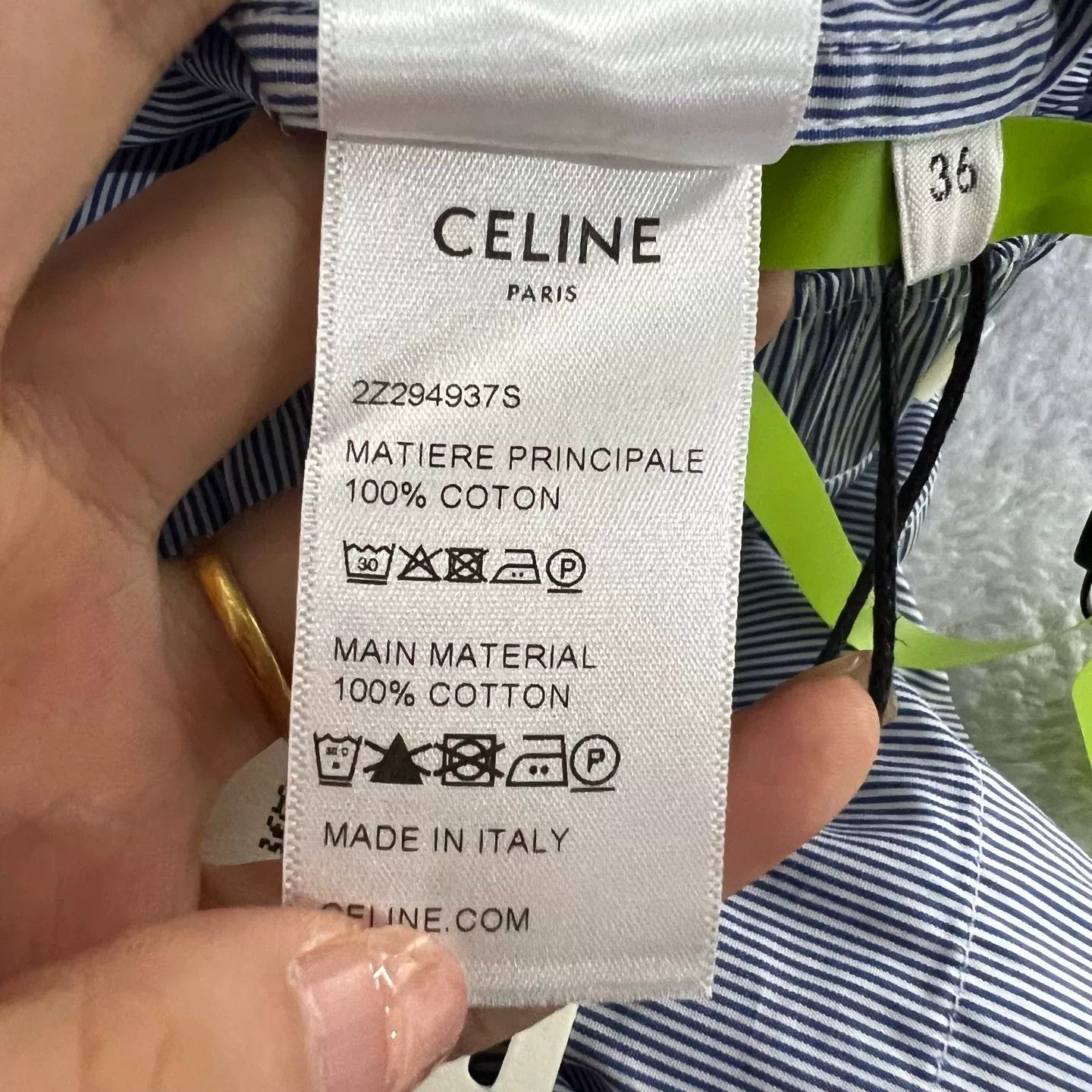 Celine Celine Striped Embroidery Shorts Size 36 Size 26" / US 2 / IT 38 - 5 Thumbnail