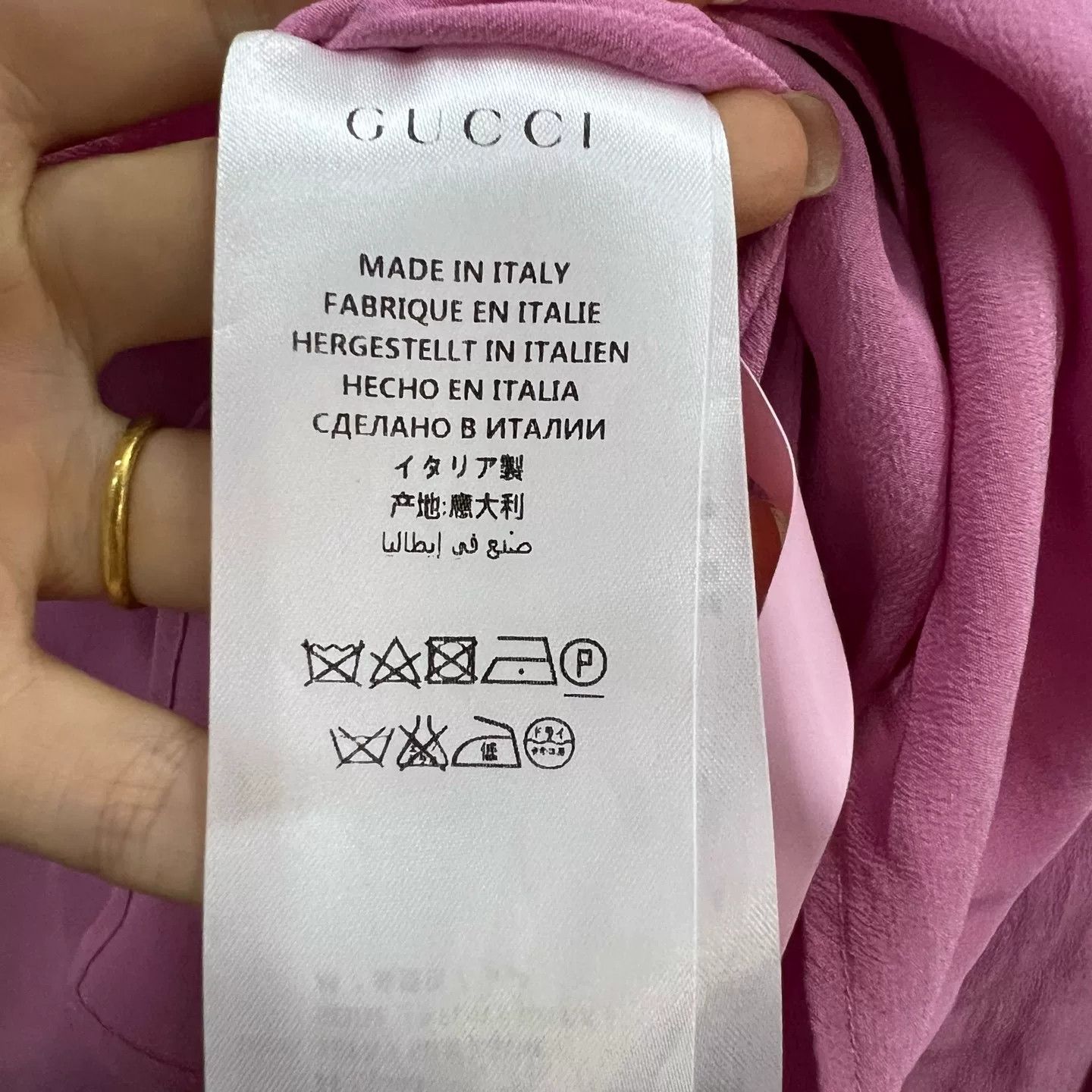 Gucci Gucci Pleated Front Pink Long Sleeve Shirt IT 42 Size M / US 6-8 / IT 42-44 - 6 Thumbnail