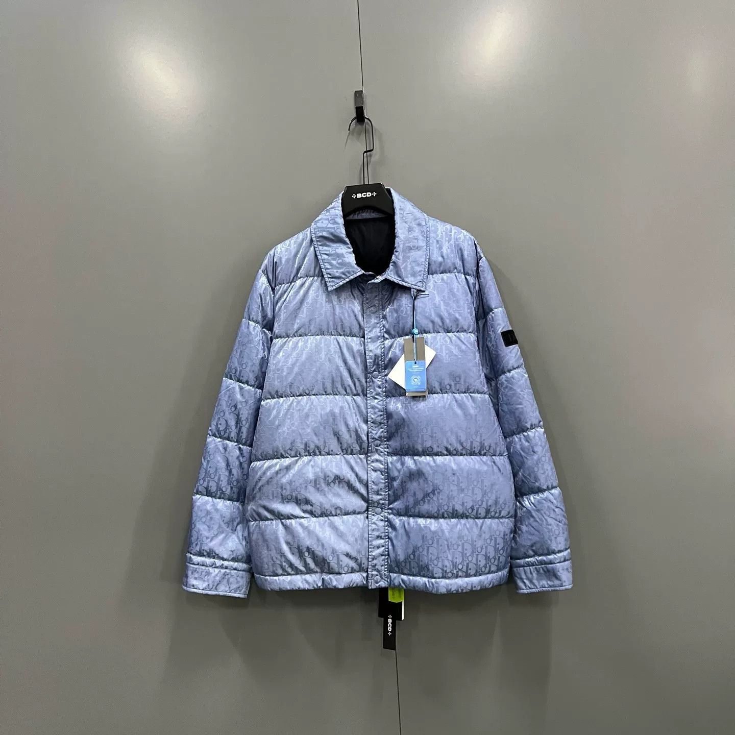 Dior Dior Blue Oblique Down Puffer Jacket Size 54 Size US L / EU 52-54 / 3 - 2 Thumbnail