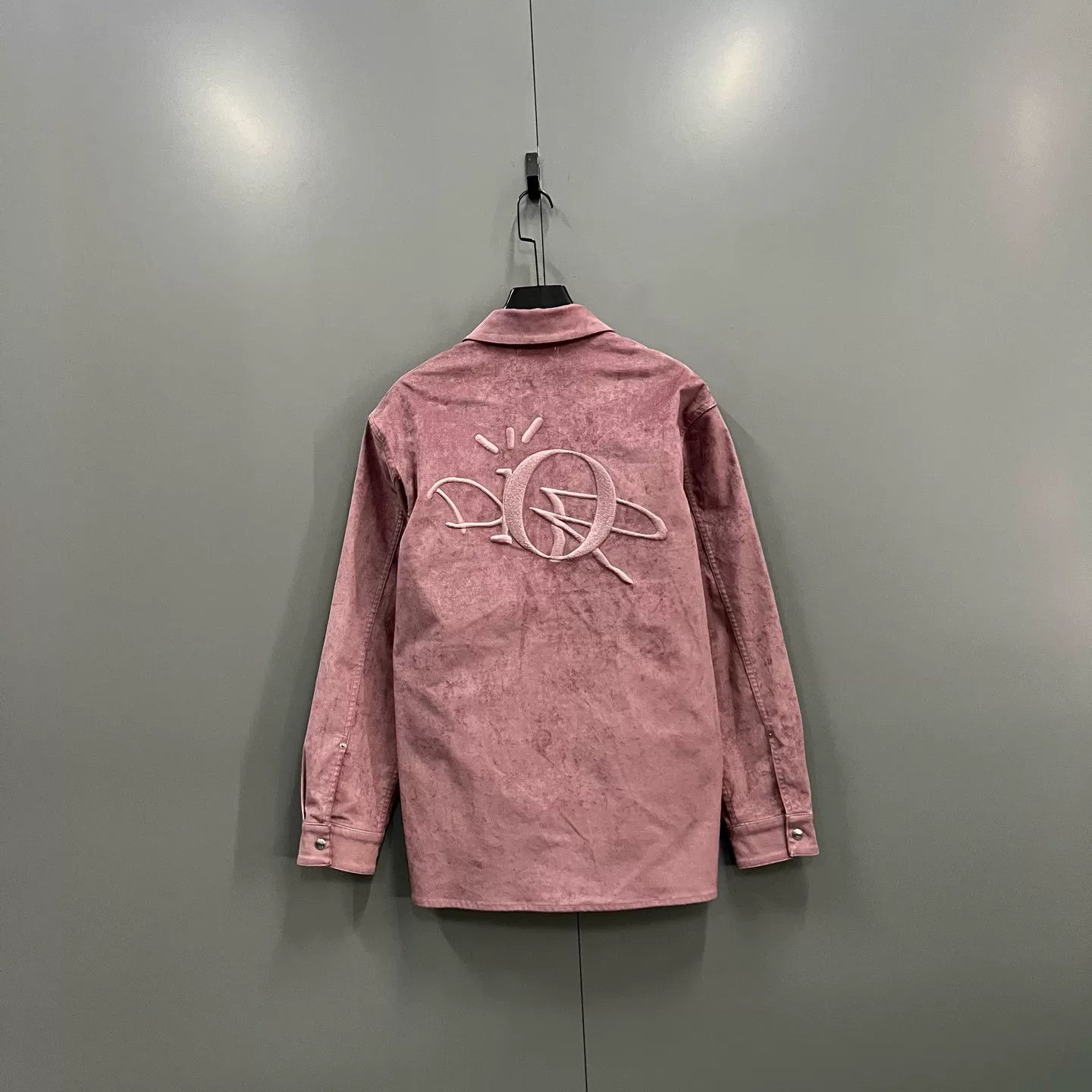 Dior Dior Embroidered Logo Pink Cotton Shirt Size 48 Size US M / EU 48-50 / 2 - 3 Thumbnail