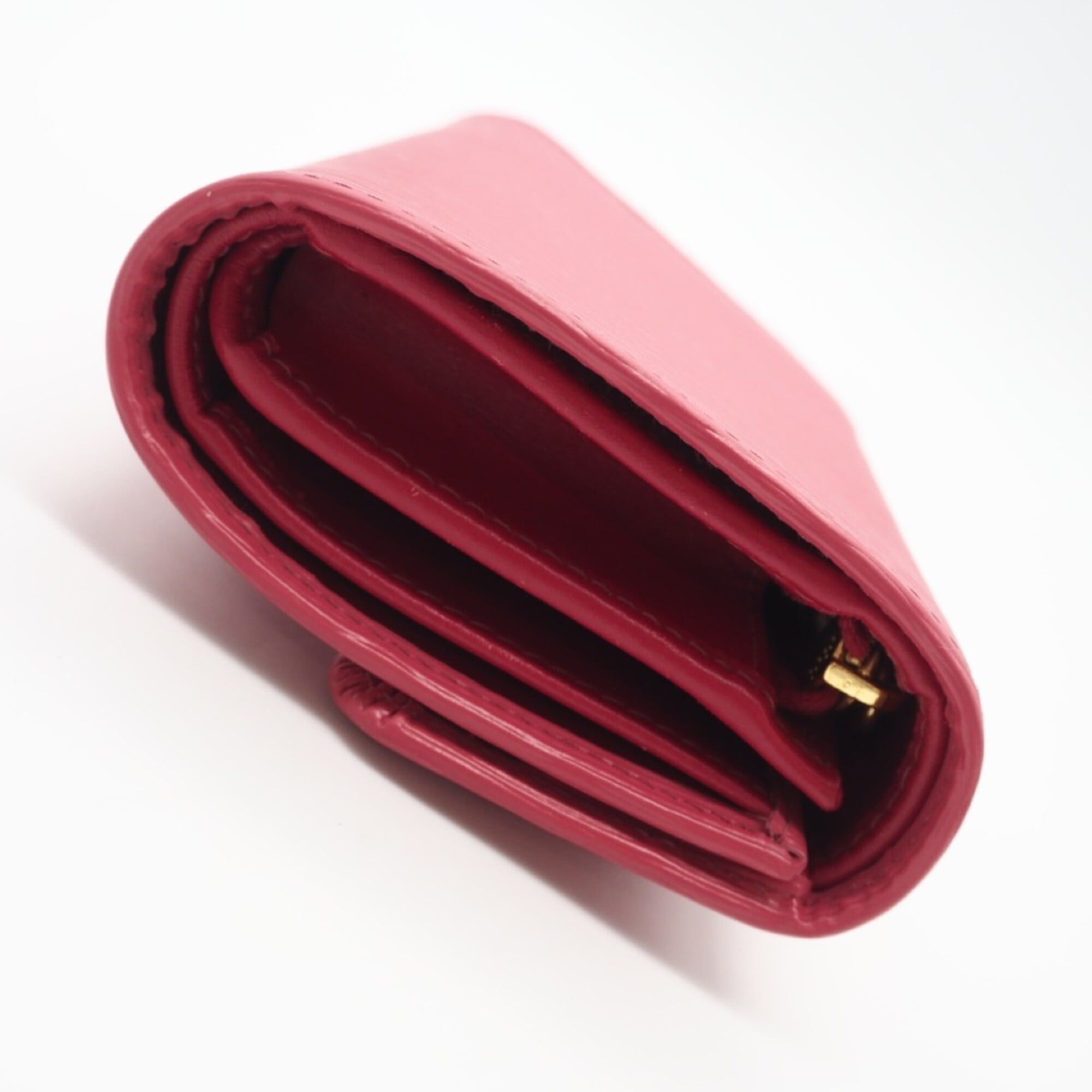 Prada PRADA Vitello Move Compact Wallet 1MH025 Tri-fold Pink Leather Women's Size ONE SIZE - 6 Thumbnail